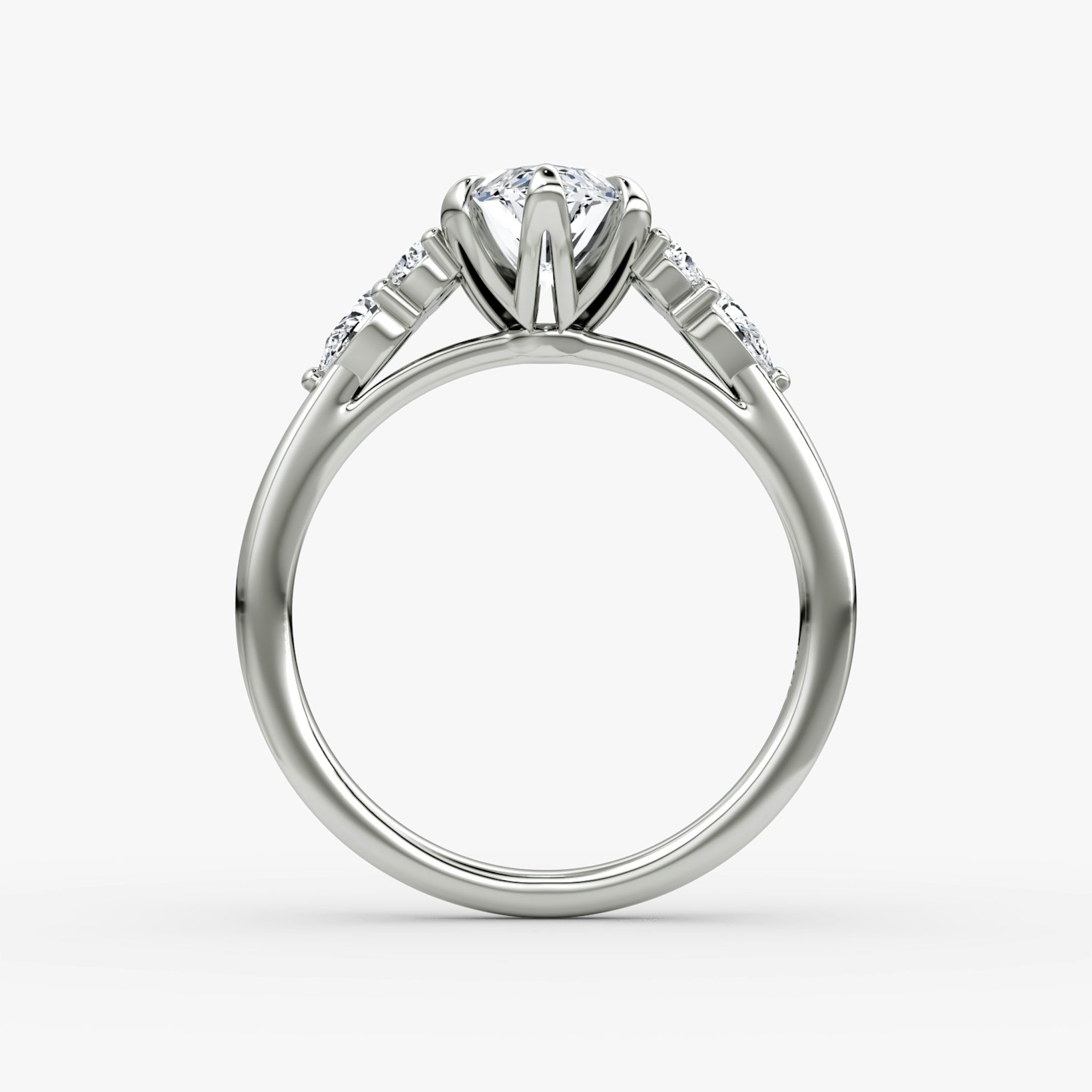 The Pear Cluster Heirloom | Marquise | Platinum | bandAccent: Plain | diamondOrientation: vertical | caratWeight: other