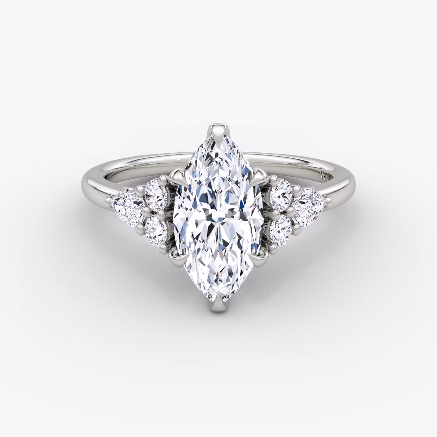 The Pear Cluster Heirloom Marquise | White Gold