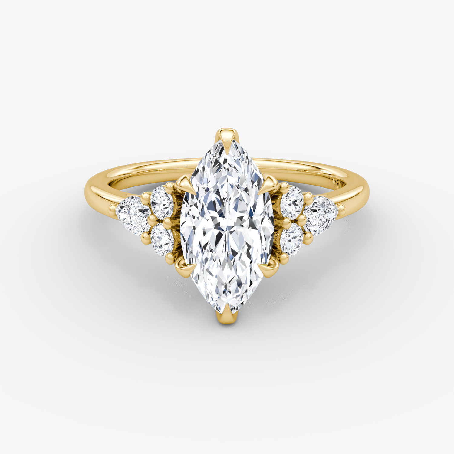 The Pear Cluster Heirloom Marquise | Yellow Gold