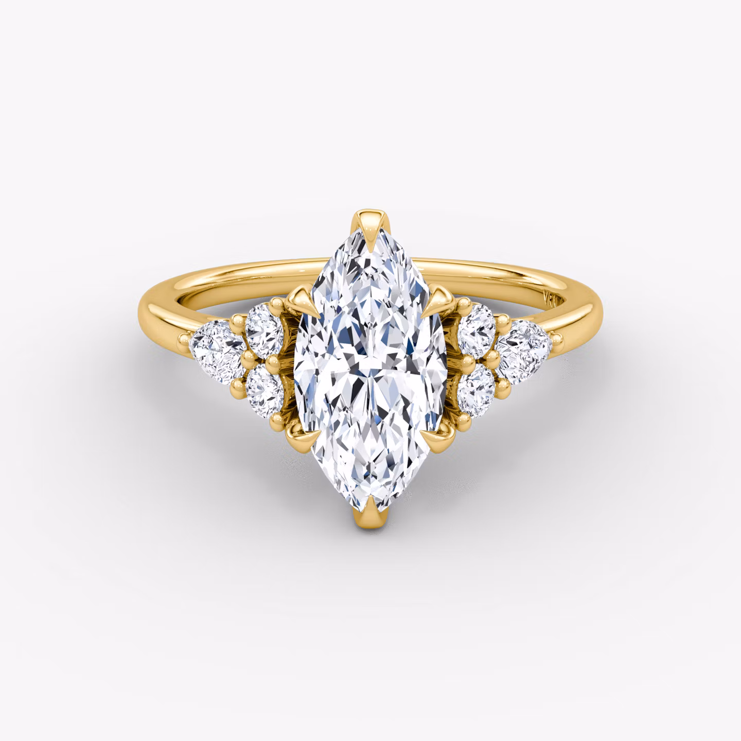 The Pear Cluster Heirloom Marquise | Yellow Gold