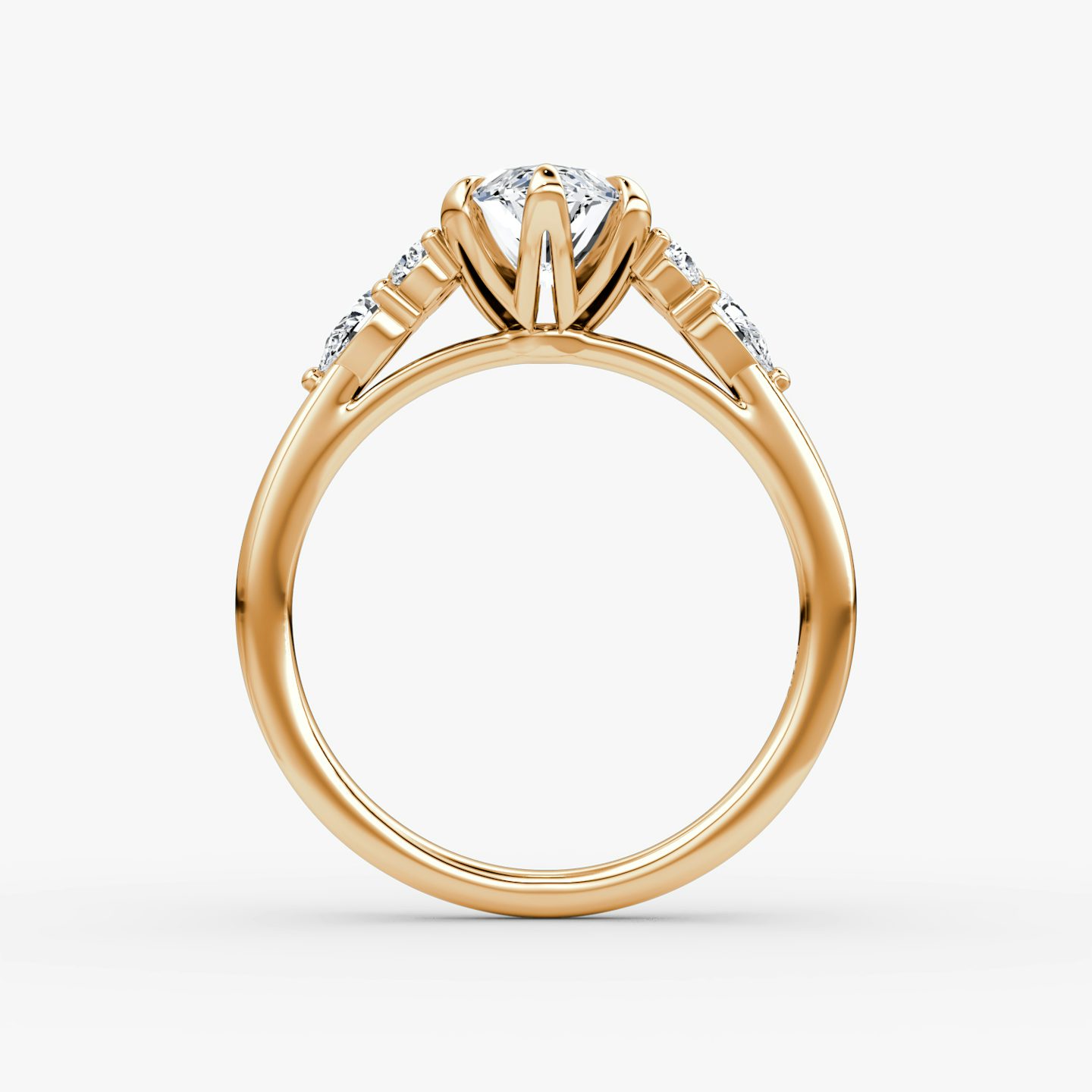 The Pear Cluster Heirloom | Marquise | 14k | Rose Gold | bandAccent: Plain | diamondOrientation: vertical | caratWeight: other
