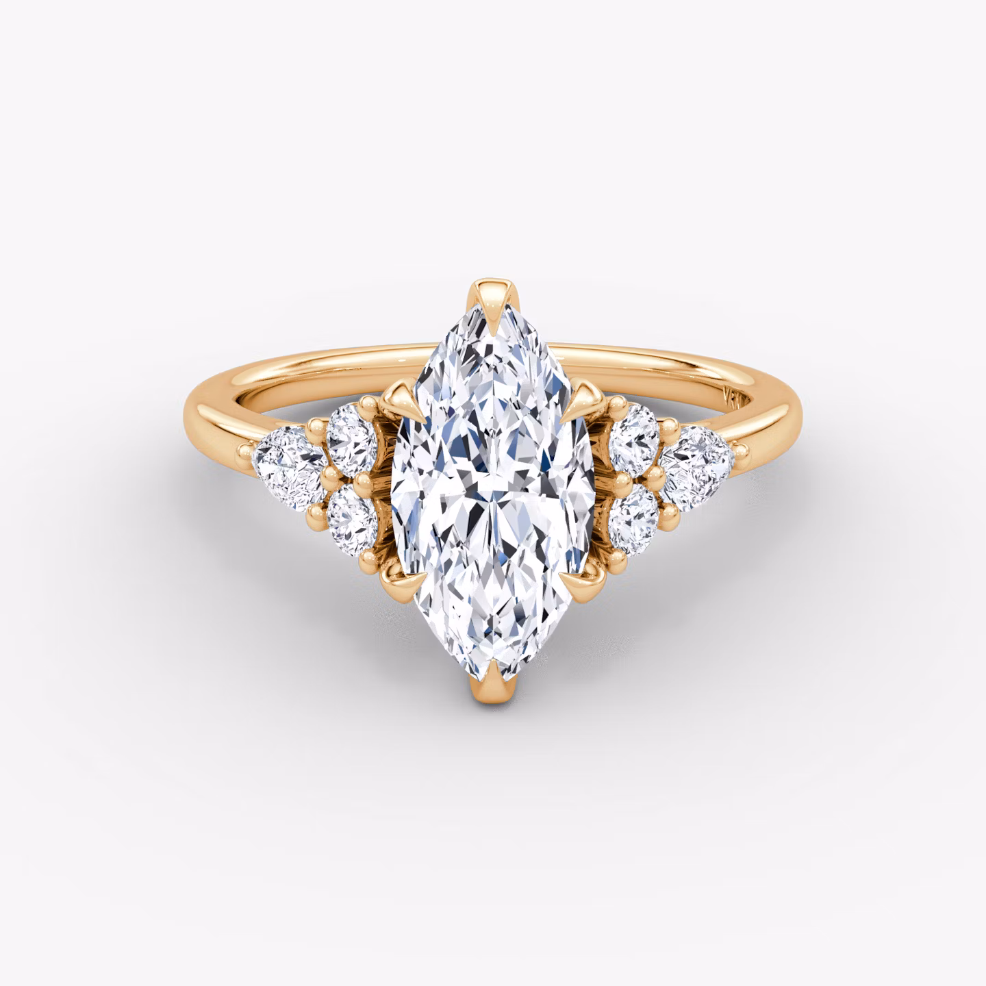 The Pear Cluster Heirloom Marquise | Rose Gold