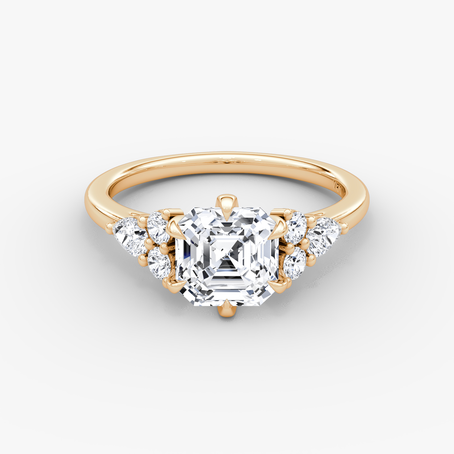 The Pear Cluster Heirloom Asscher | Rose Gold