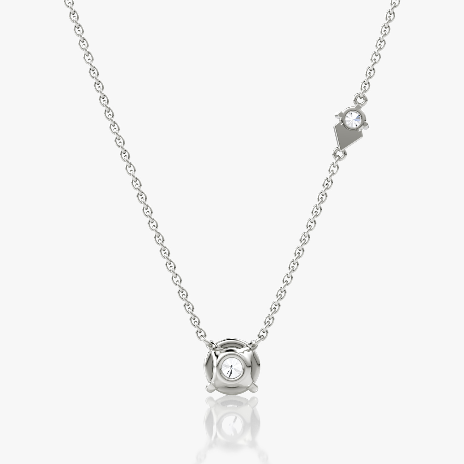 Collar Toi et Moi Echo | Brillante | 14k | Oro blanco | caratWeight: 1.1ct | chainLength: 16-18