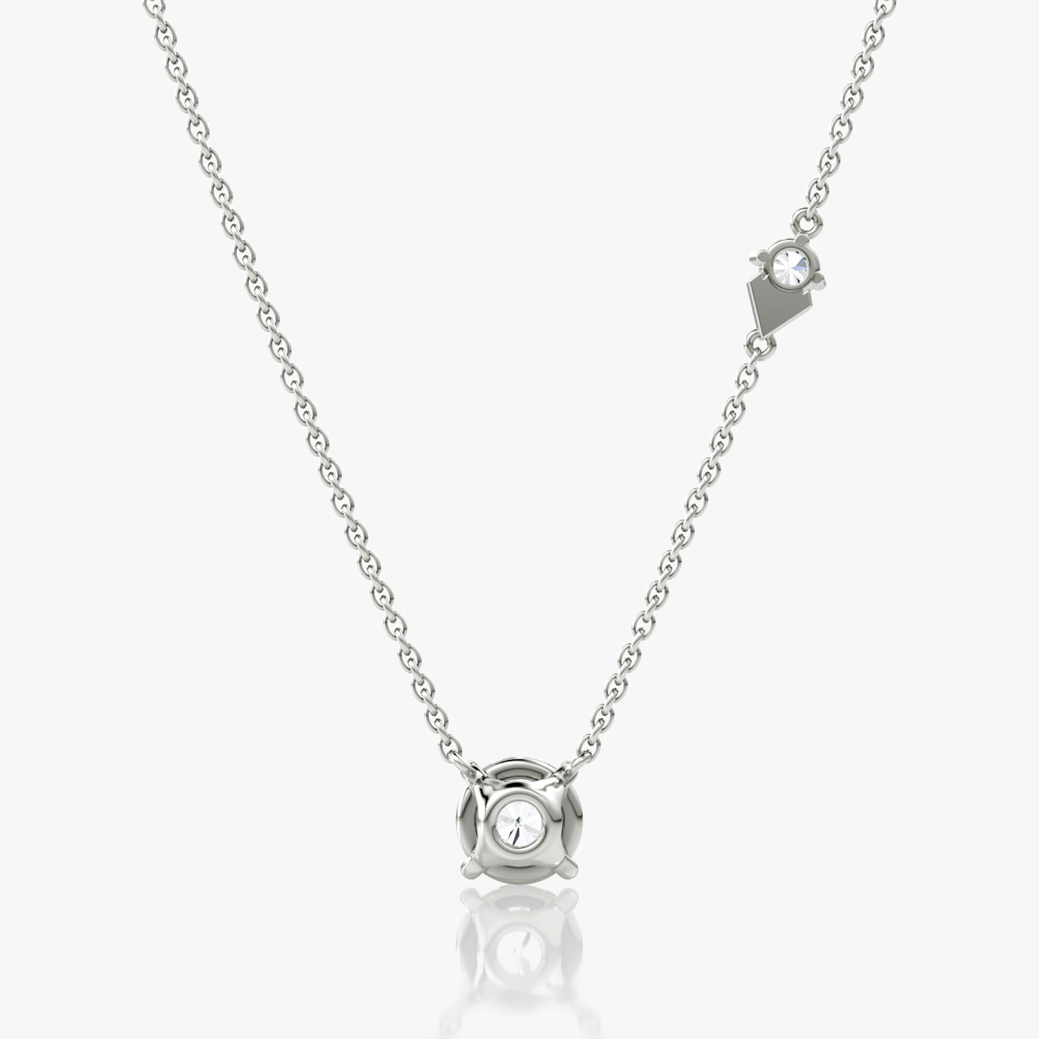 Toi et Moi Echo Necklace | Round Brilliant | 14k | White Gold | caratWeight: 1.1ct | chainLength: 16-18