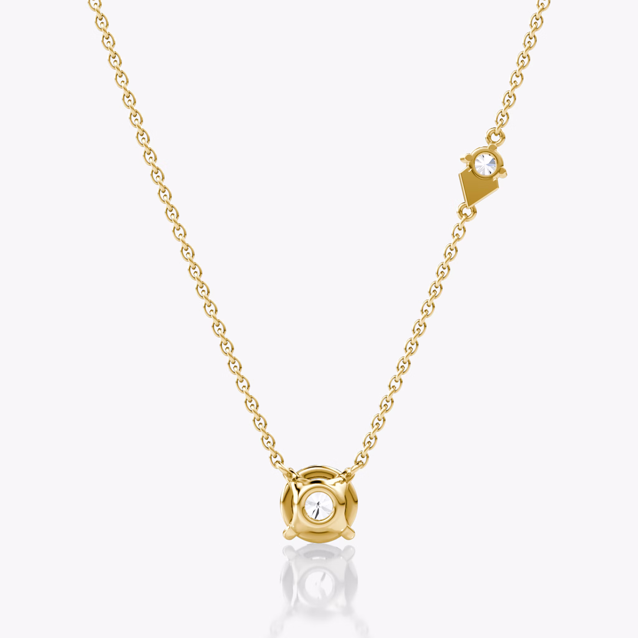 Toi et Moi Echo Necklace | Round Brilliant | 14k | Yellow Gold | caratWeight: 1.1ct | chainLength: 16-18