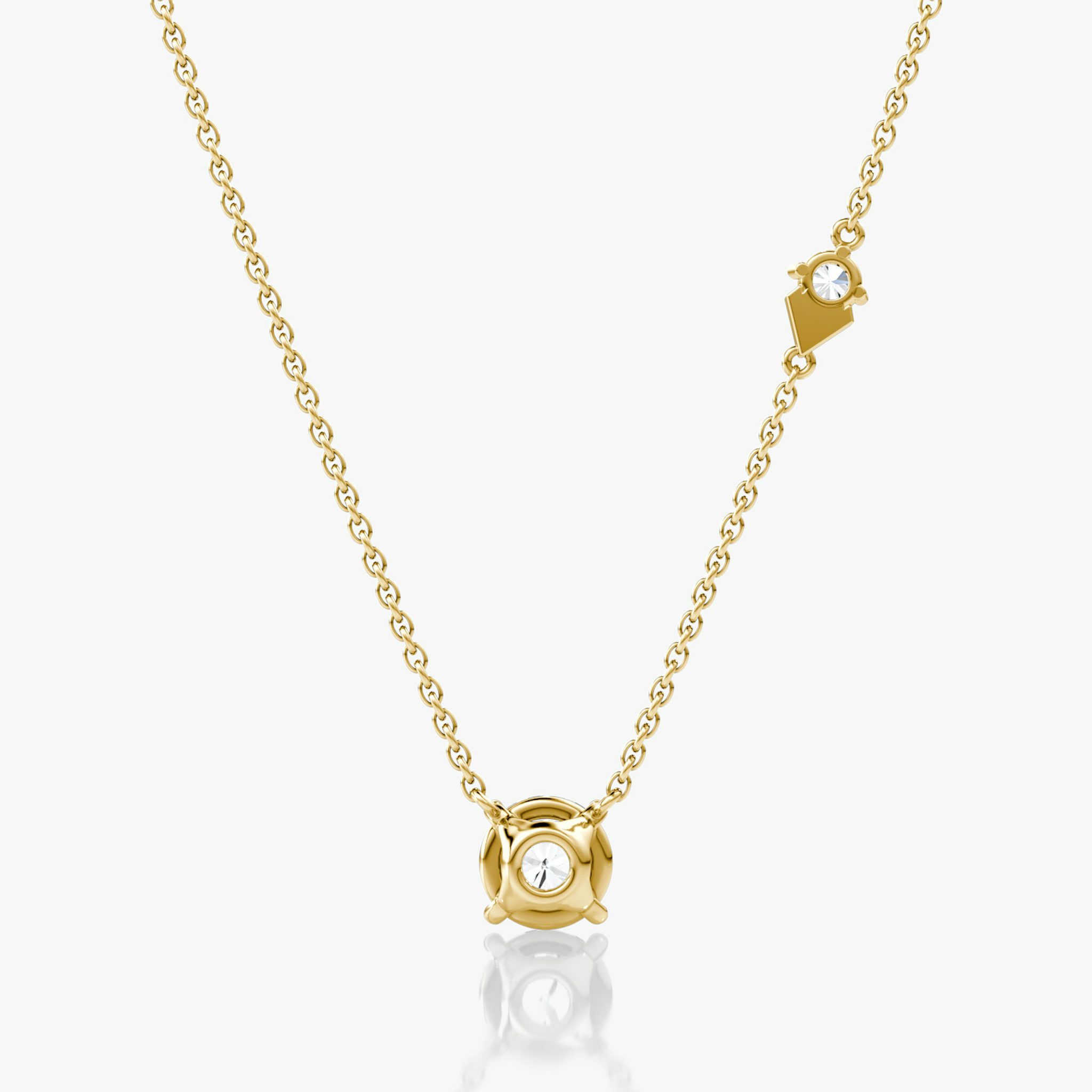 Toi et Moi Echo Necklace | Round Brilliant | 14k | Yellow Gold | caratWeight: 1.1ct | chainLength: 16-18