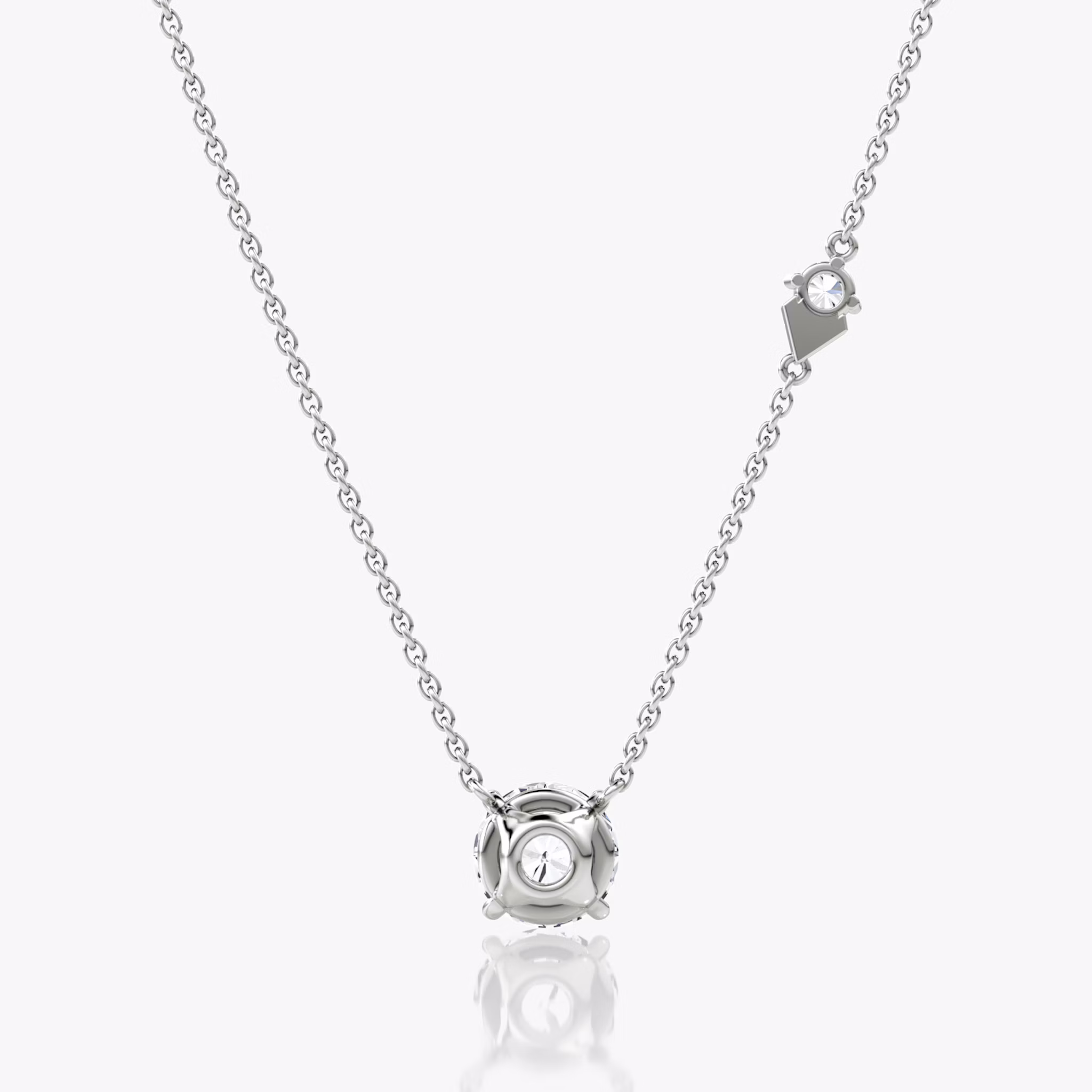 Toi et Moi Echo Necklace | Round Brilliant | 14k | White Gold | caratWeight: 1.6ct | chainLength: 16-18