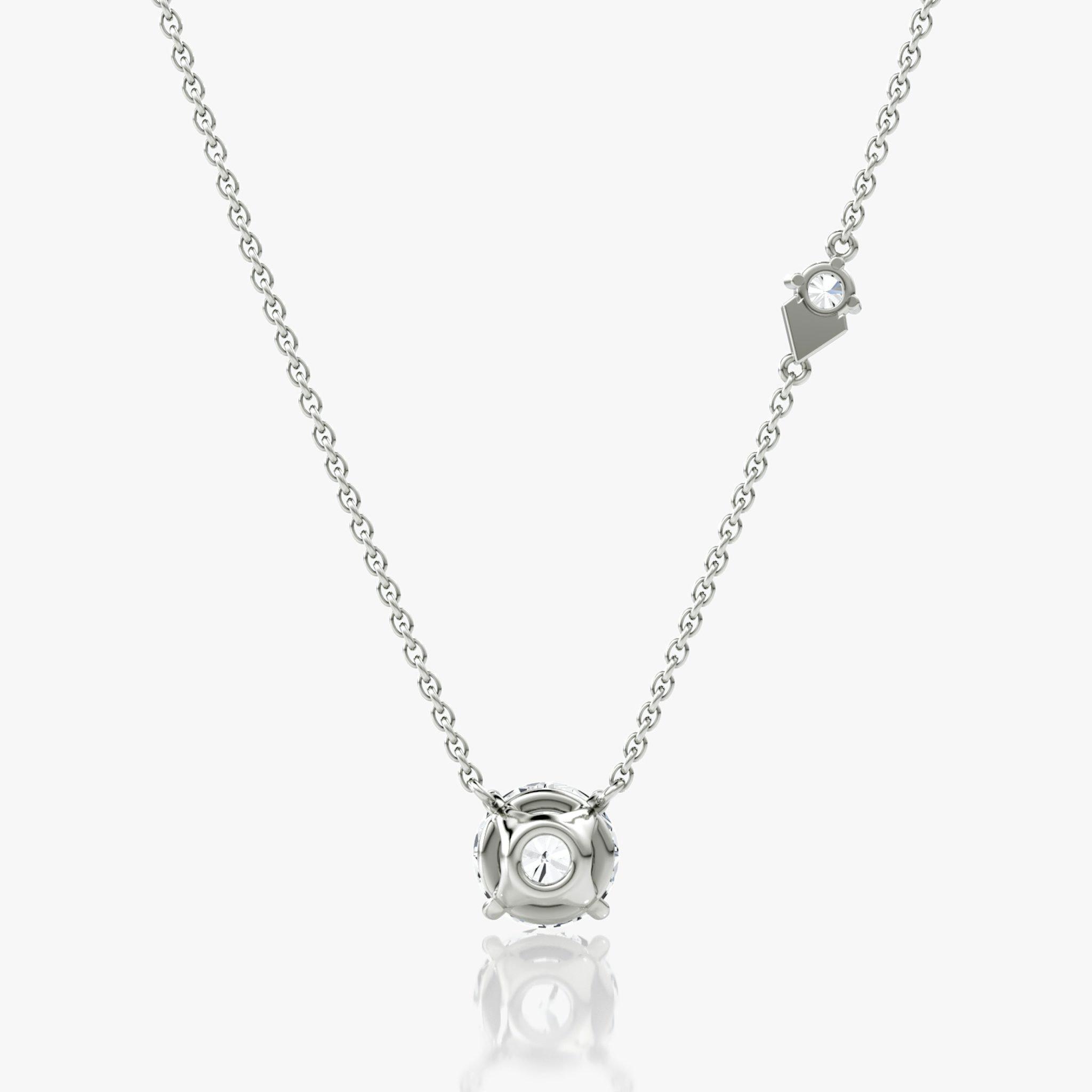 Toi et Moi Echo Necklace | Round Brilliant | 14k | White Gold | caratWeight: 1.6ct | chainLength: 16-18