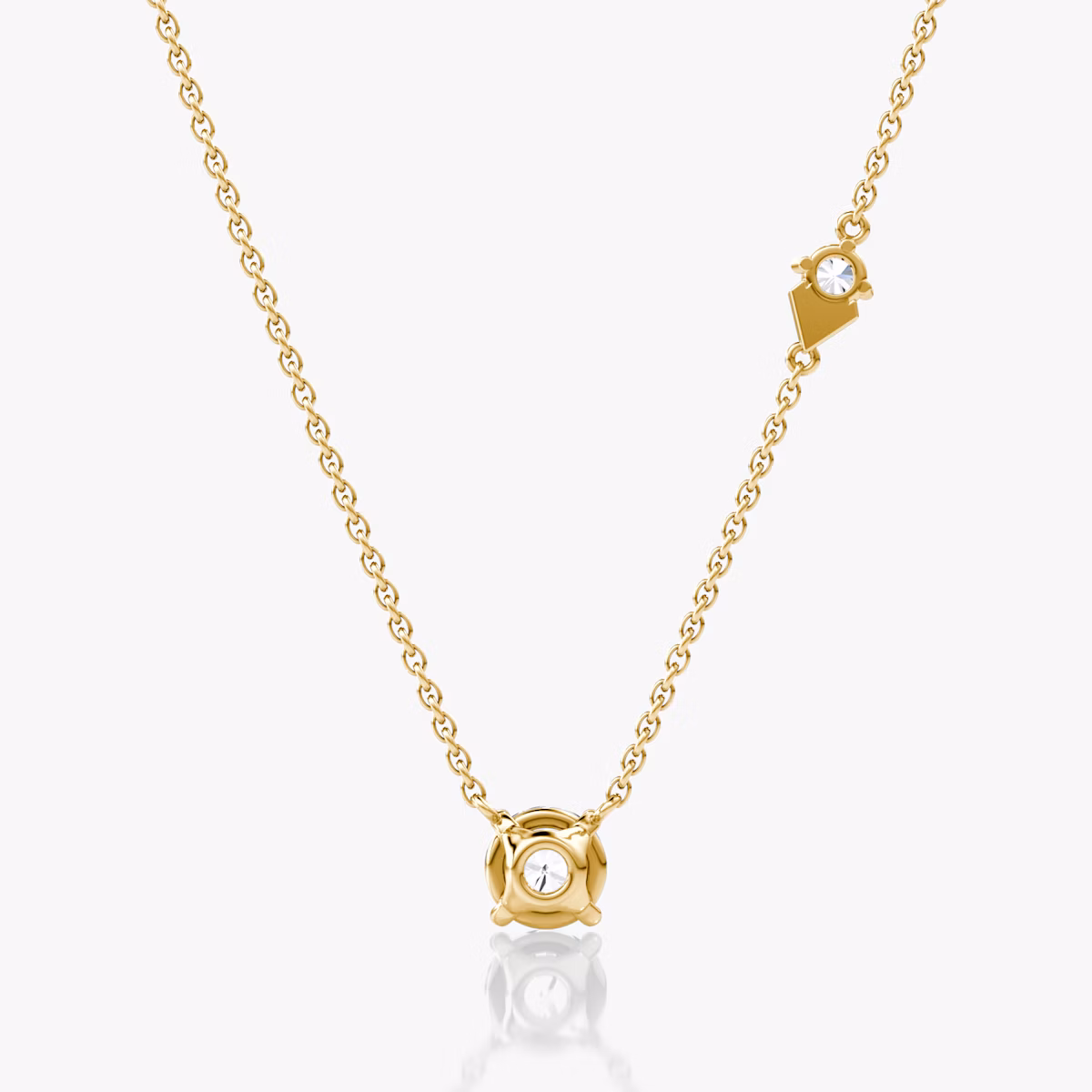 Toi et Moi Echo Necklace | Round Brilliant | 14k | Yellow Gold | caratWeight: 0.85ct | chainLength: 16-18