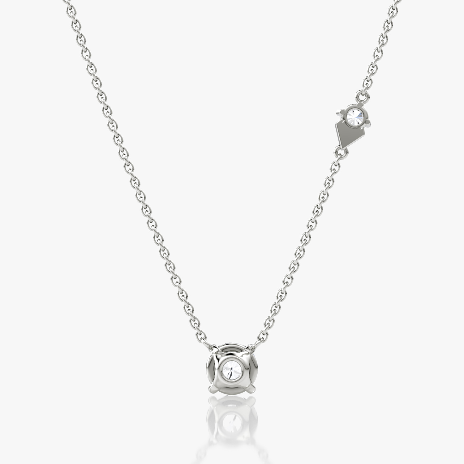 Collar Toi et Moi Echo | Brillante | 14k | Oro blanco | caratWeight: 0.85ct | chainLength: 16-18