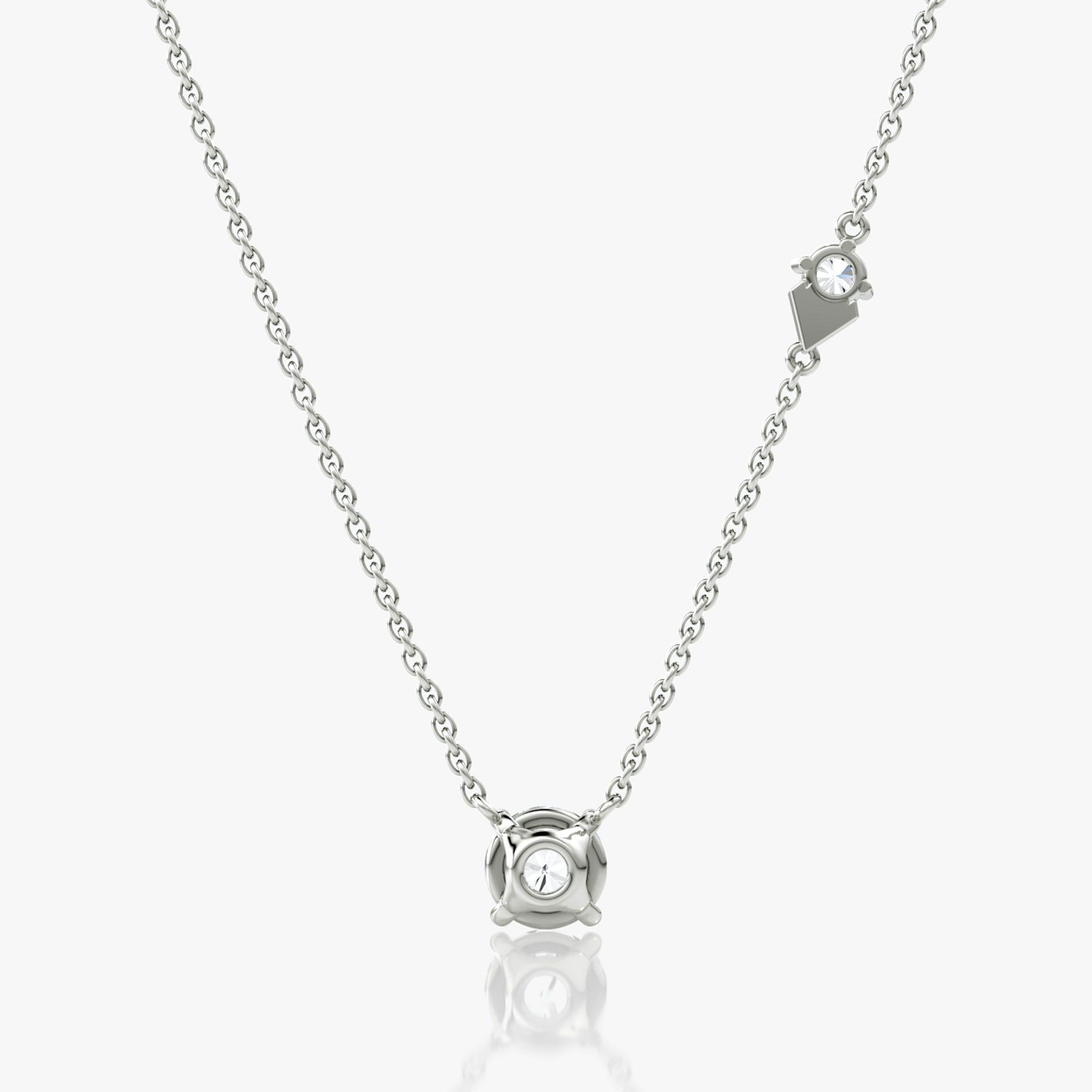 Toi et Moi Echo Necklace | Round Brilliant | 14k | White Gold | caratWeight: 0.85ct | chainLength: 16-18