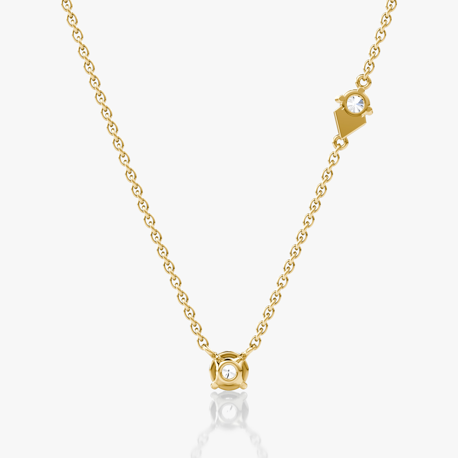 Toi et Moi Echo Necklace | Round Brilliant | 14k | Yellow Gold | caratWeight: 0.35ct | chainLength: 16-18