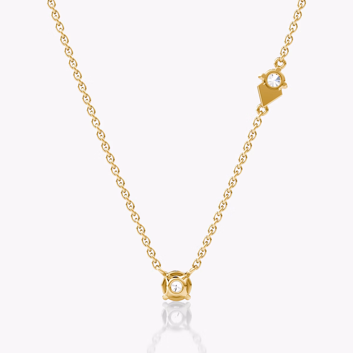 Toi et Moi Echo Necklace | Round Brilliant | 14k | Yellow Gold | caratWeight: 0.35ct | chainLength: 16-18