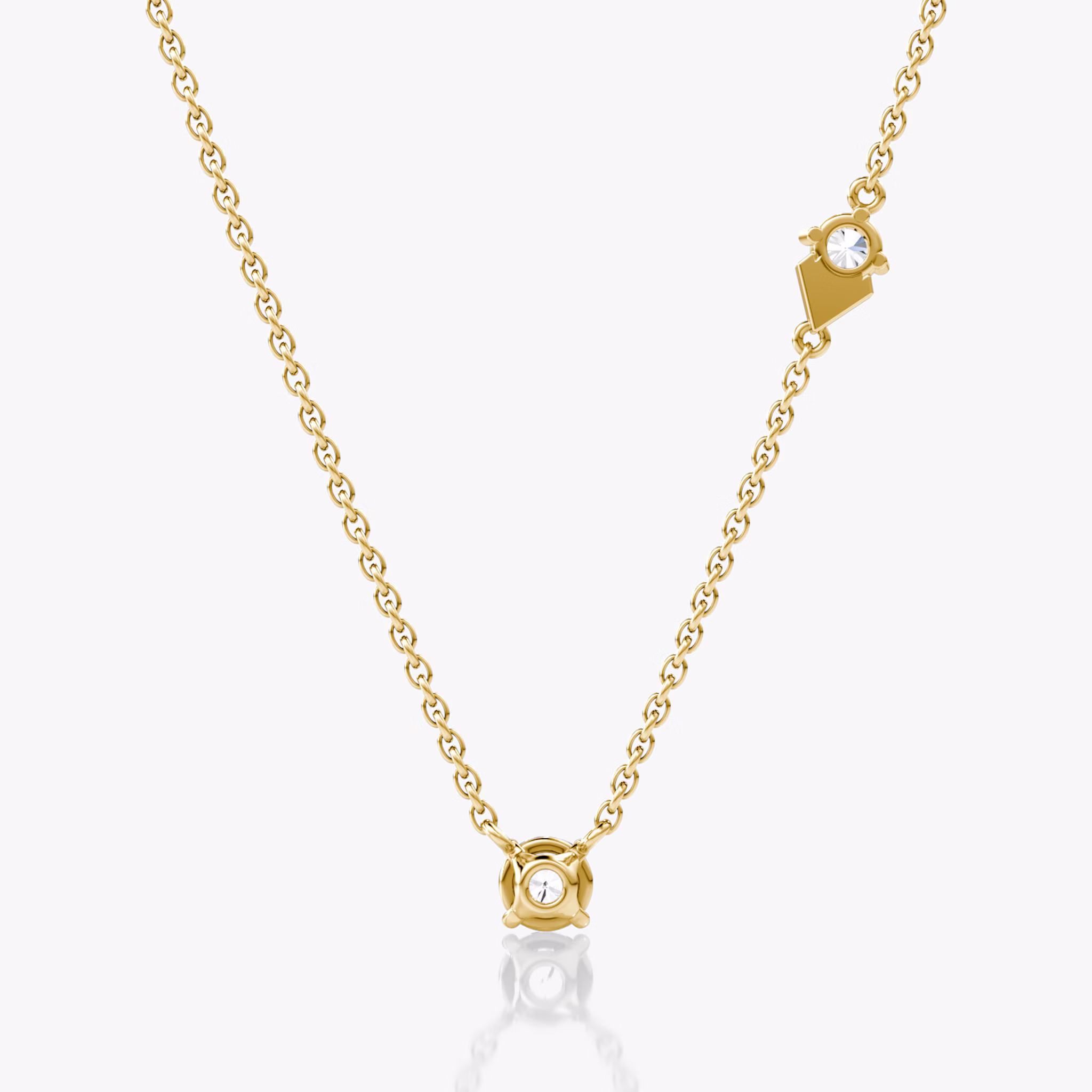 Toi et Moi Echo Necklace | Round Brilliant | 14k | Yellow Gold | caratWeight: 0.35ct | chainLength: 16-18