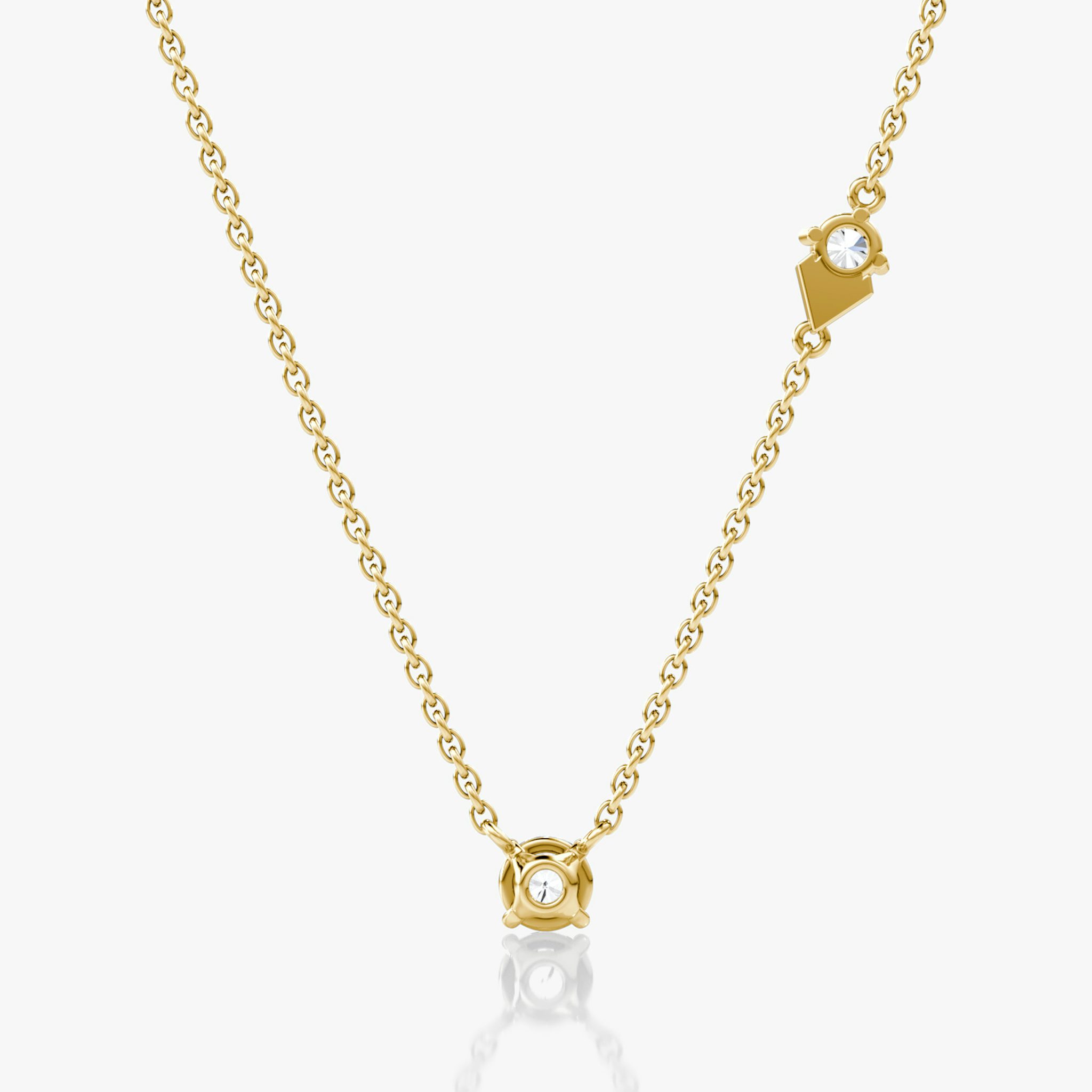 Toi et Moi Echo Necklace | Round Brilliant | 14k | Yellow Gold | caratWeight: 0.35ct | chainLength: 16-18
