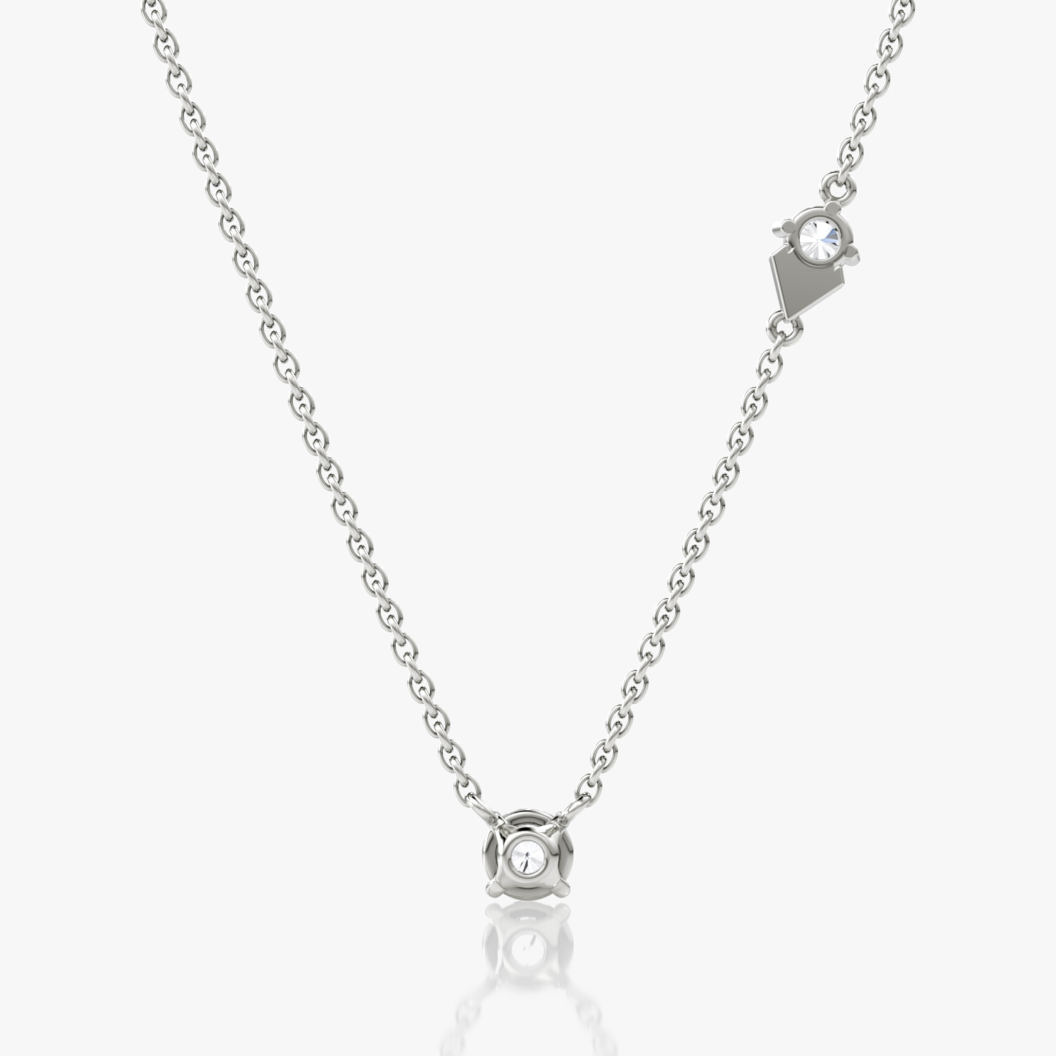 Toi et Moi Echo Necklace | Round Brilliant | 14k | White Gold | caratWeight: 0.35ct | chainLength: 16-18