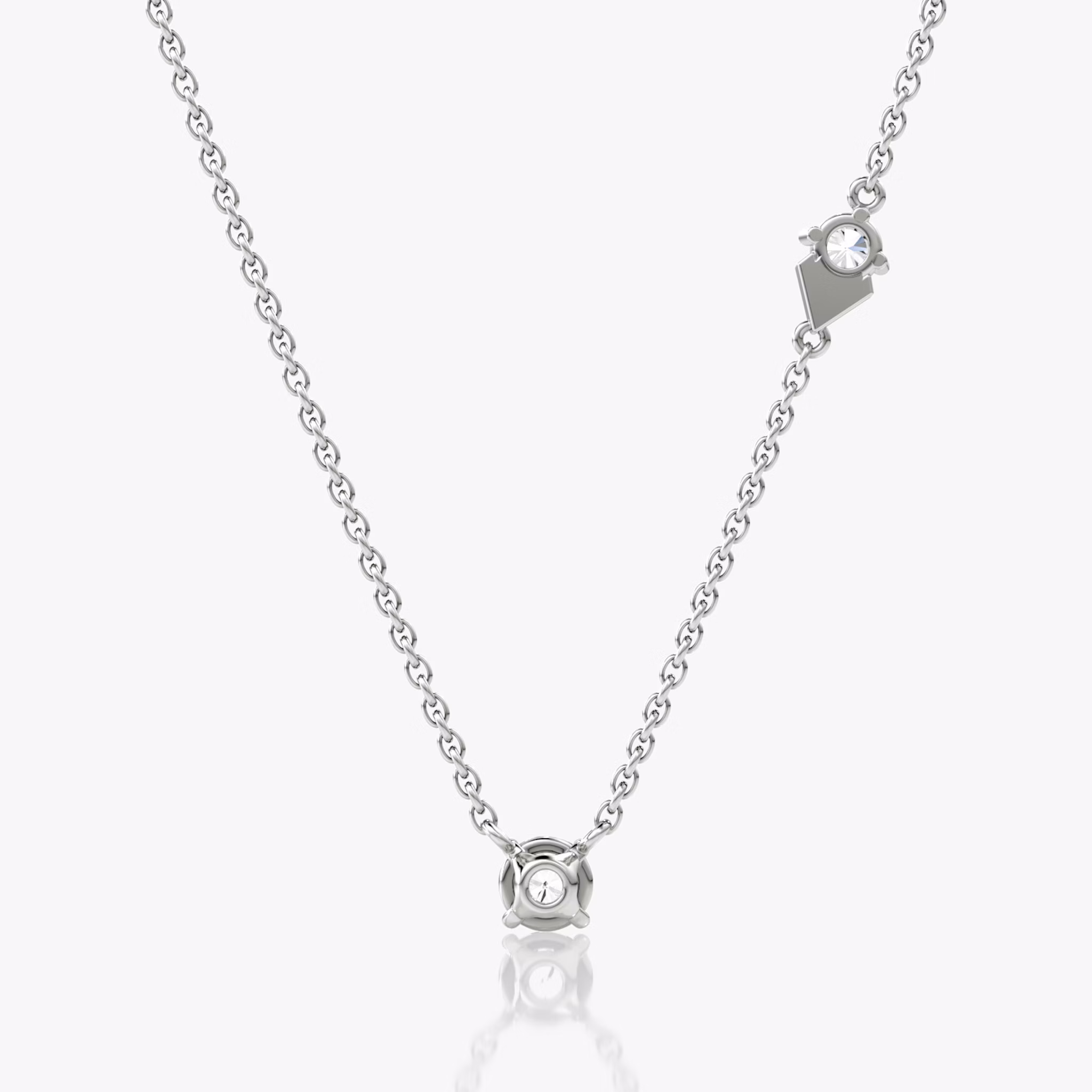 Toi et Moi Echo Necklace | Round Brilliant | 14k | White Gold | caratWeight: 0.35ct | chainLength: 16-18