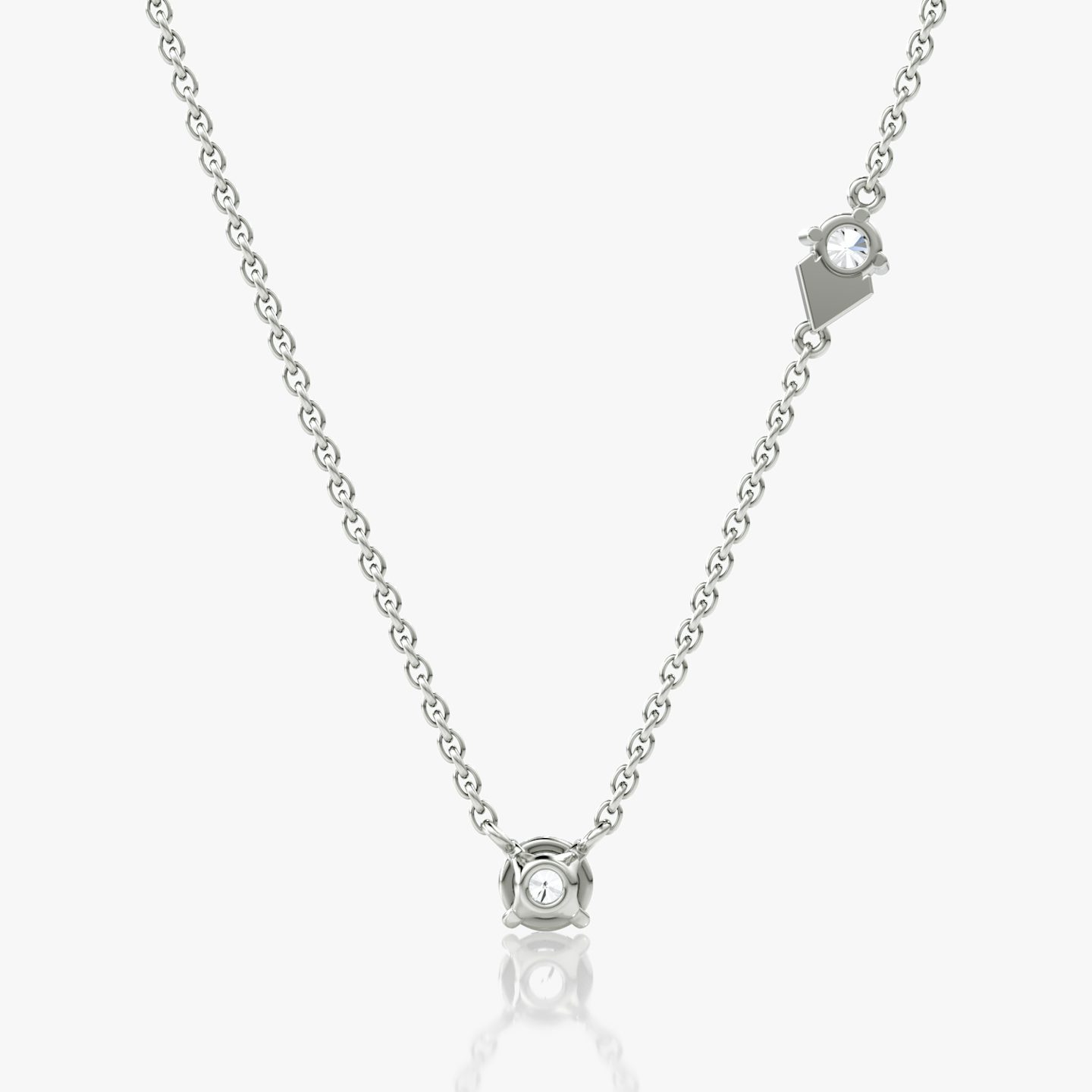 Toi et Moi Echo Necklace | Round Brilliant | 14k | White Gold | caratWeight: 0.35ct | chainLength: 16-18