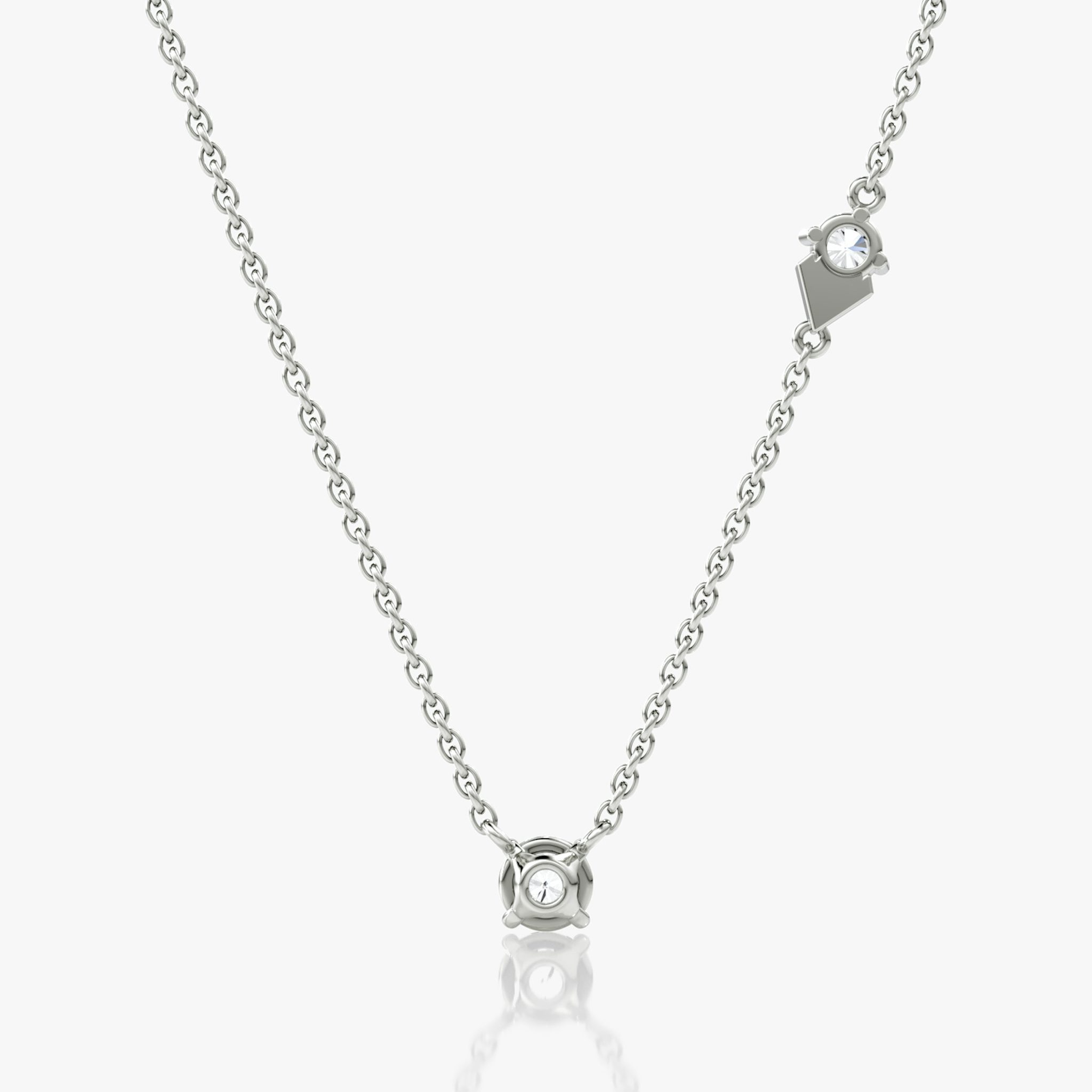Toi et Moi Echo Necklace | Round Brilliant | 14k | White Gold | caratWeight: 0.35ct | chainLength: 16-18