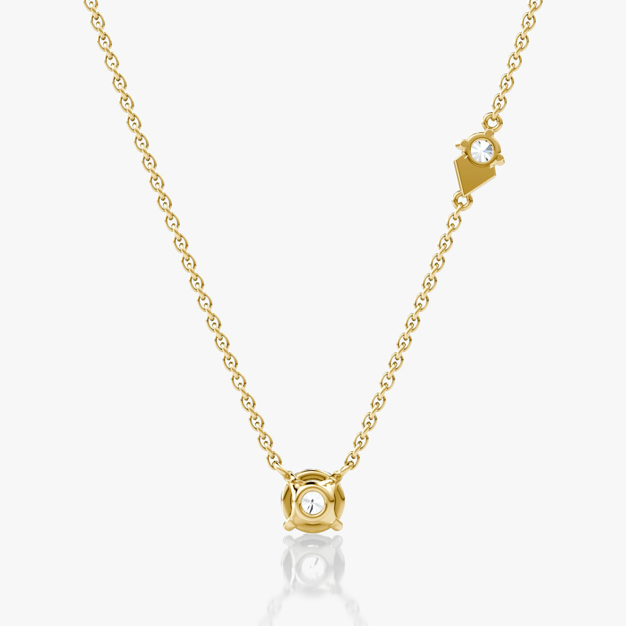Toi et Moi Echo Necklace | Round Brilliant | 14k | Yellow Gold | caratWeight: 0.60ct | chainLength: 16-18