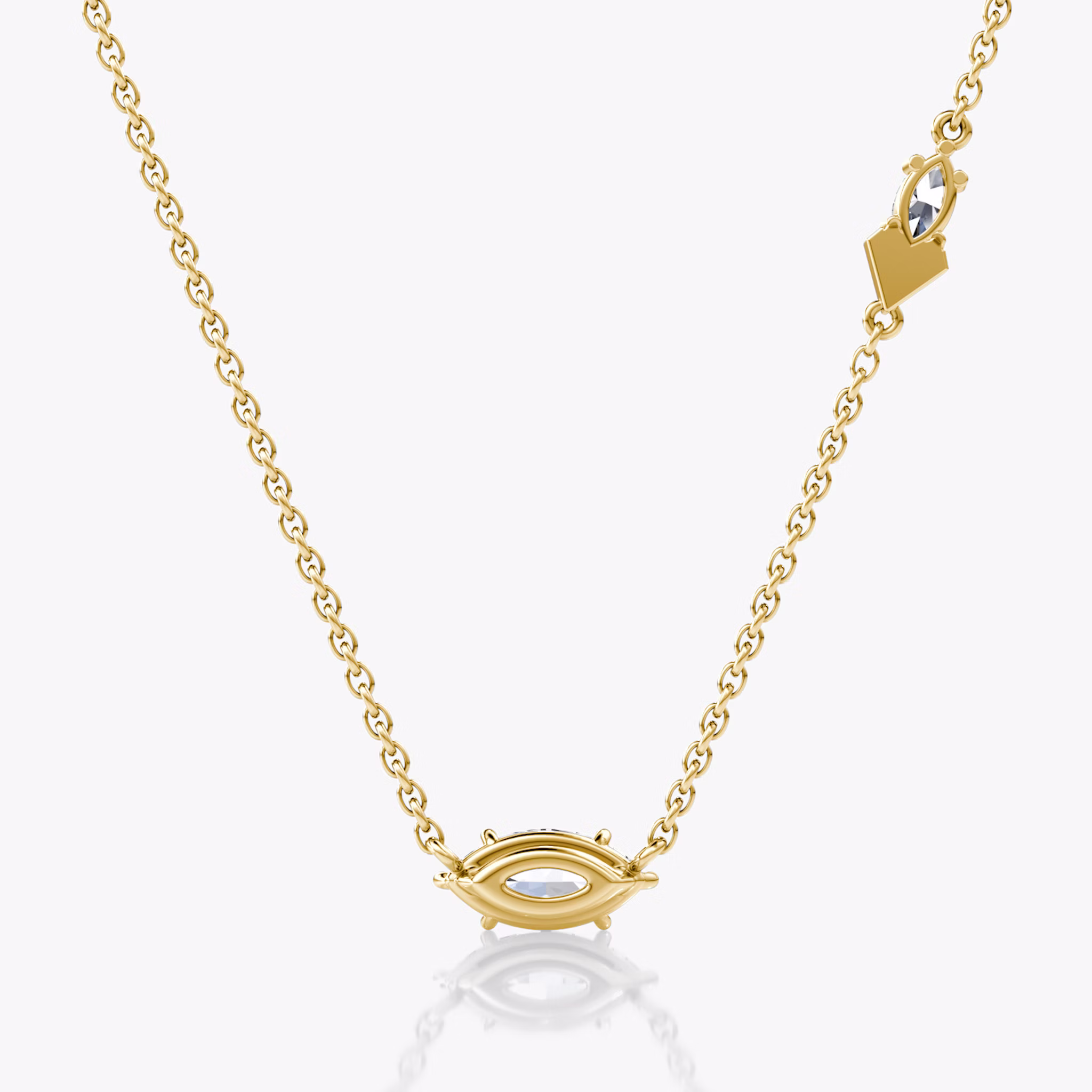 Toi et Moi Echo Necklace | Marquise | 14k | Yellow Gold | caratWeight: 0.61ct | chainLength: 16-18