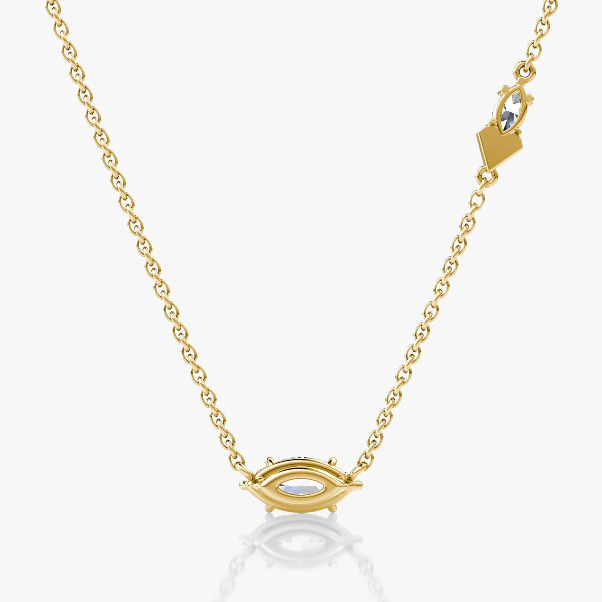 Toi et Moi Echo Necklace | Marquise | 14k | Yellow Gold | caratWeight: 0.61ct | chainLength: 16-18