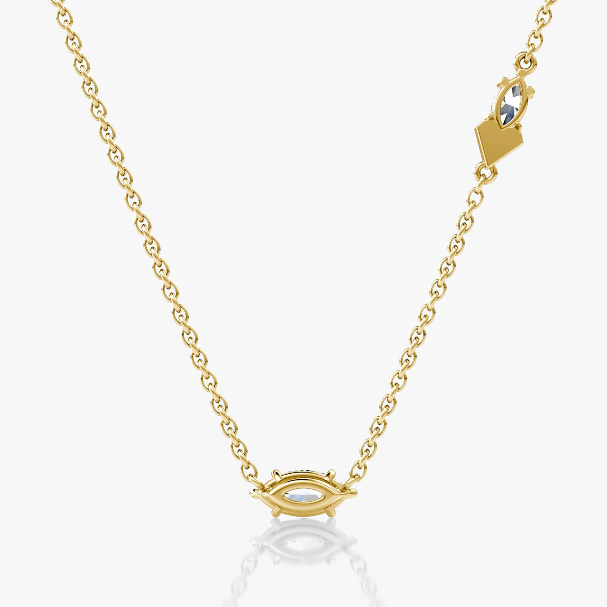 Toi et Moi Echo Necklace | Marquise | 14k | Yellow Gold | caratWeight: 0.36ct | chainLength: 16-18