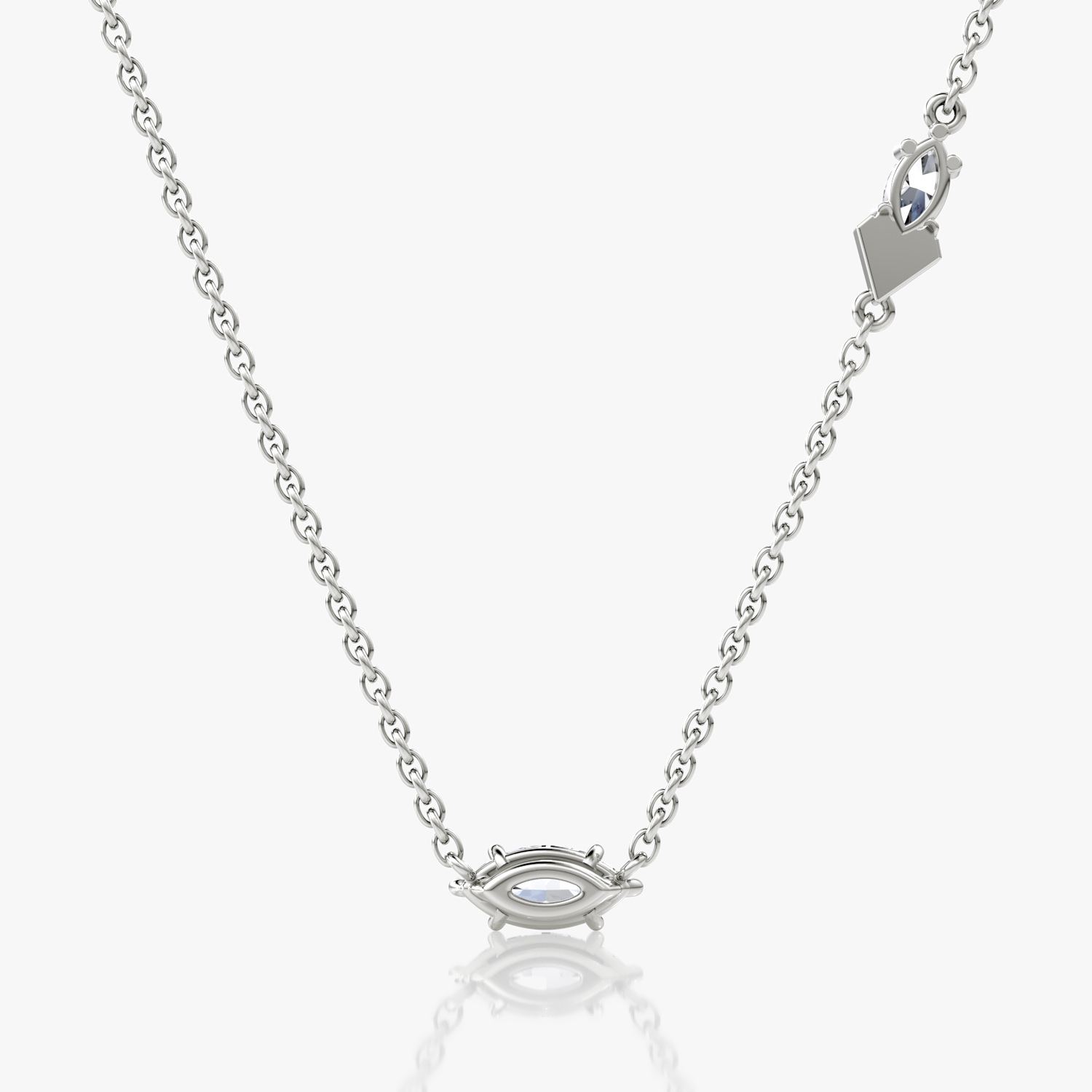 Toi et Moi Echo Necklace | Marquise | 14k | White Gold | caratWeight: 0.36ct | chainLength: 16-18