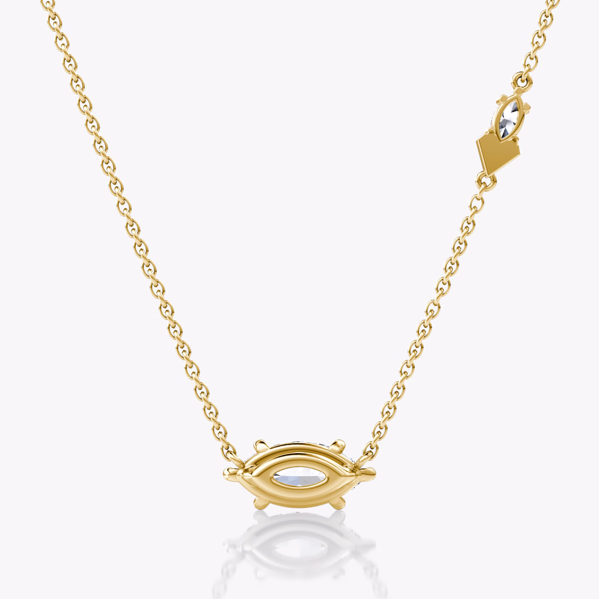 Toi et Moi Echo Necklace | Marquise | 14k | Yellow Gold | caratWeight: 1.1ct | chainLength: 16-18