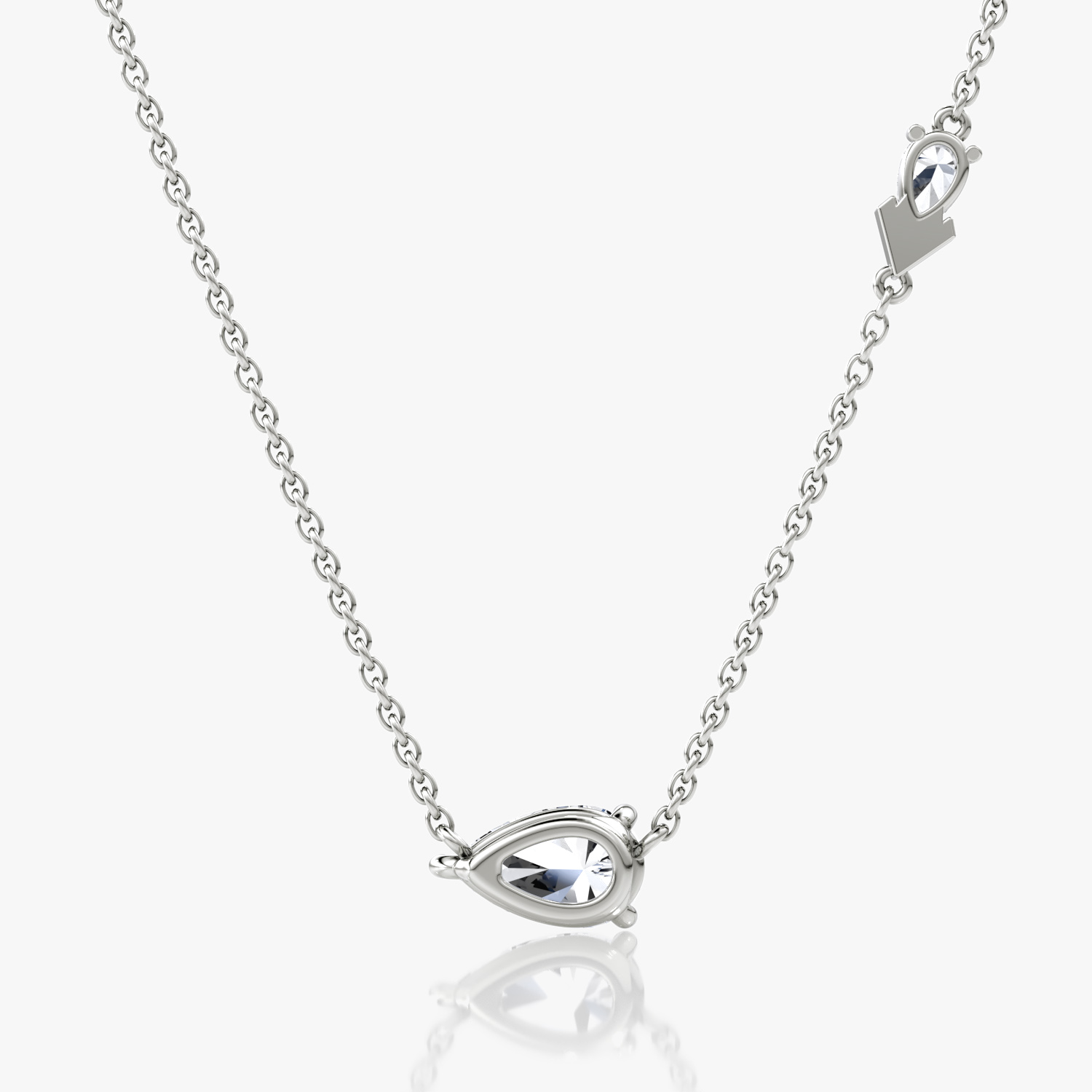 Toi et Moi Echo Necklace | Pear | 14k | White Gold | caratWeight: 0.90ct | chainLength: 16-18