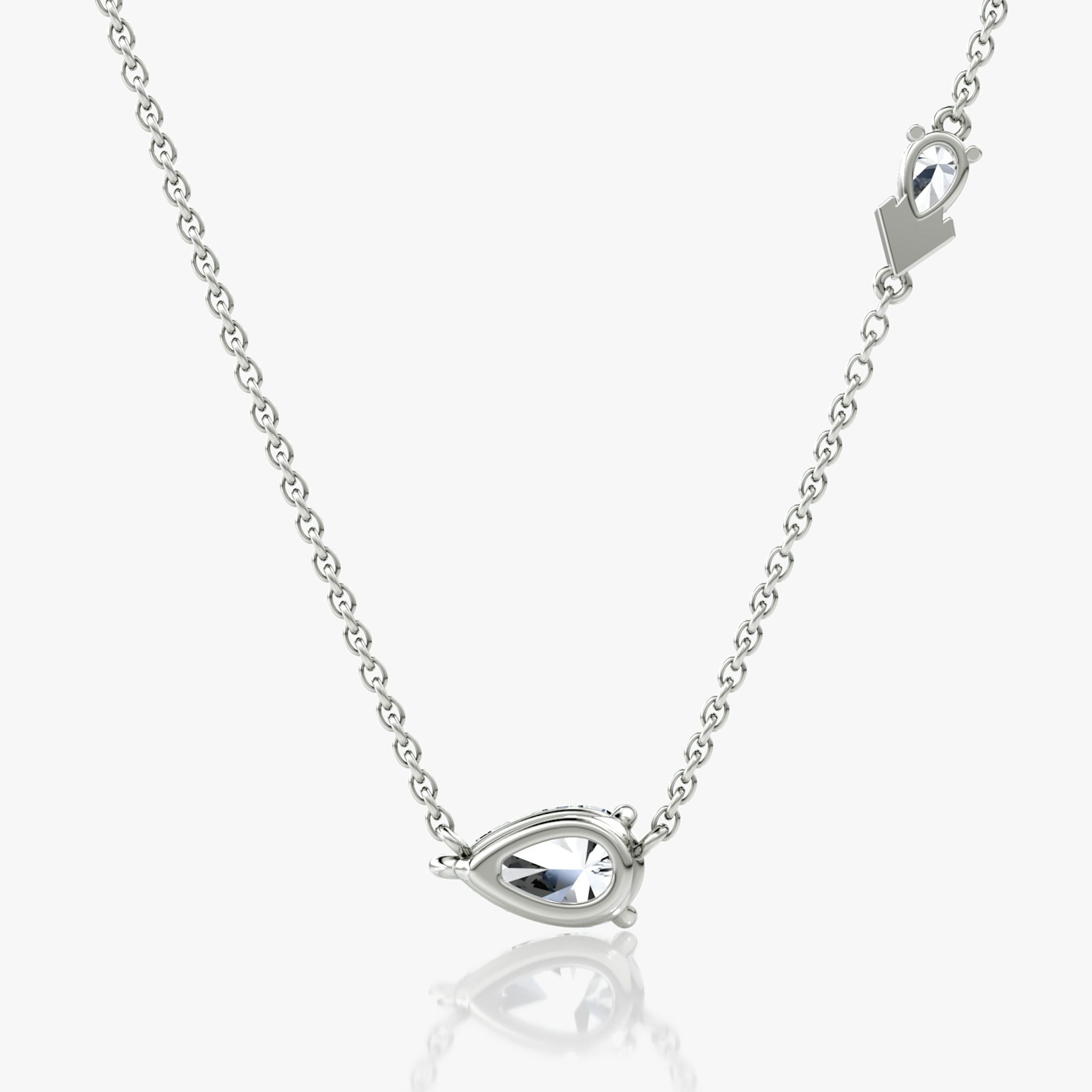 Toi et Moi Echo Necklace | Pear | 14k | White Gold | caratWeight: 0.90ct | chainLength: 16-18