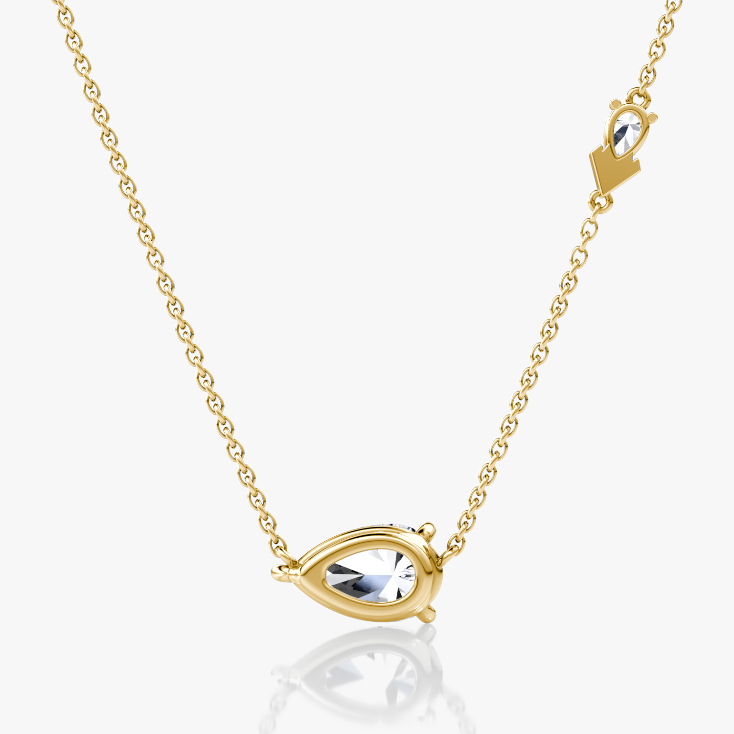 Toi et Moi Echo Necklace | Pear | 14k | Yellow Gold | caratWeight: 1.65ct | chainLength: 16-18