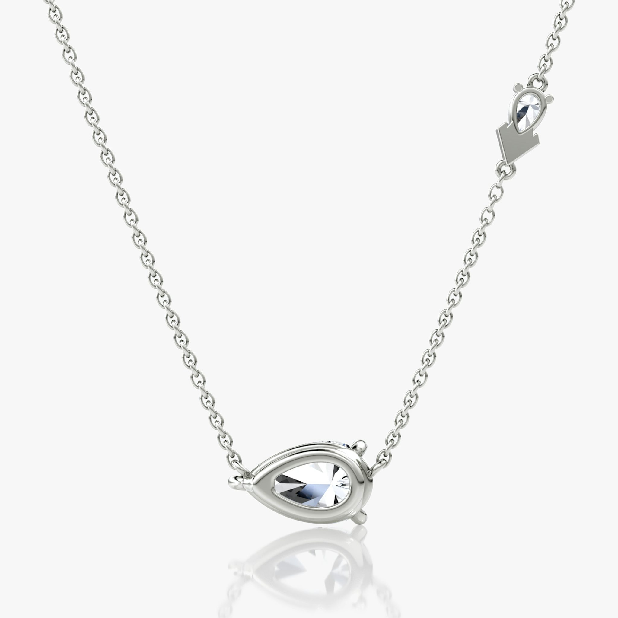Toi et Moi Echo Necklace | Pear | 14k | White Gold | caratWeight: 1.65ct | chainLength: 16-18