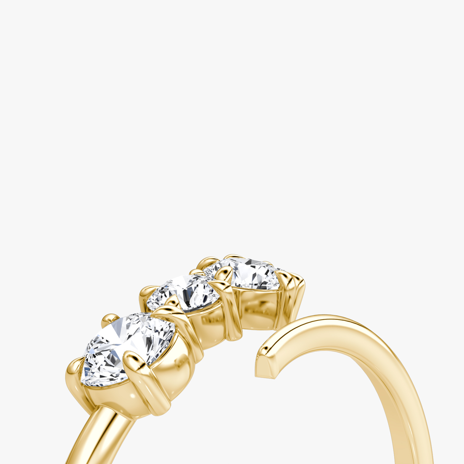 Bague Cosmos | Rond Brillant | 14k | Or jaune