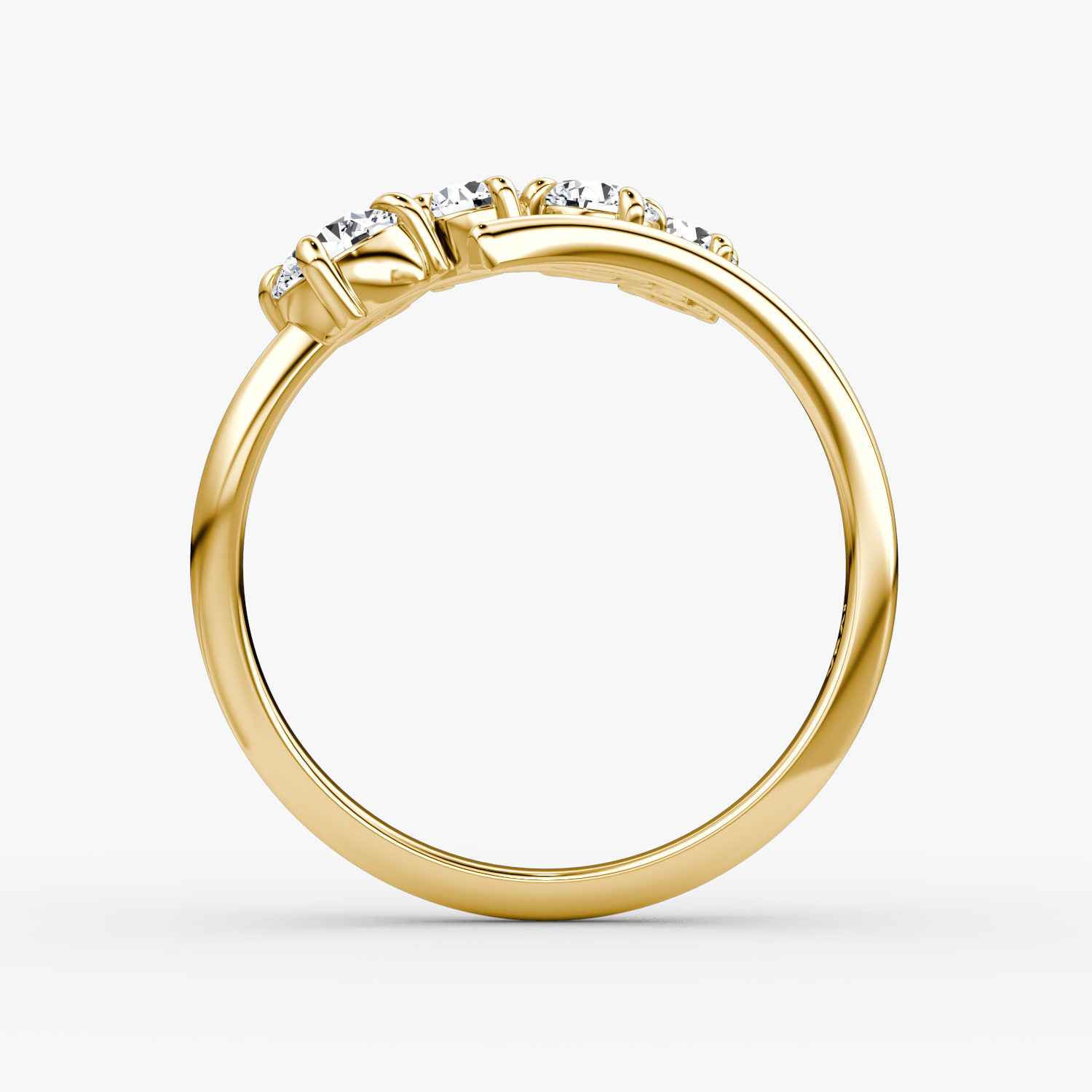 Bague Cosmos | Rond Brillant | 14k | Or jaune