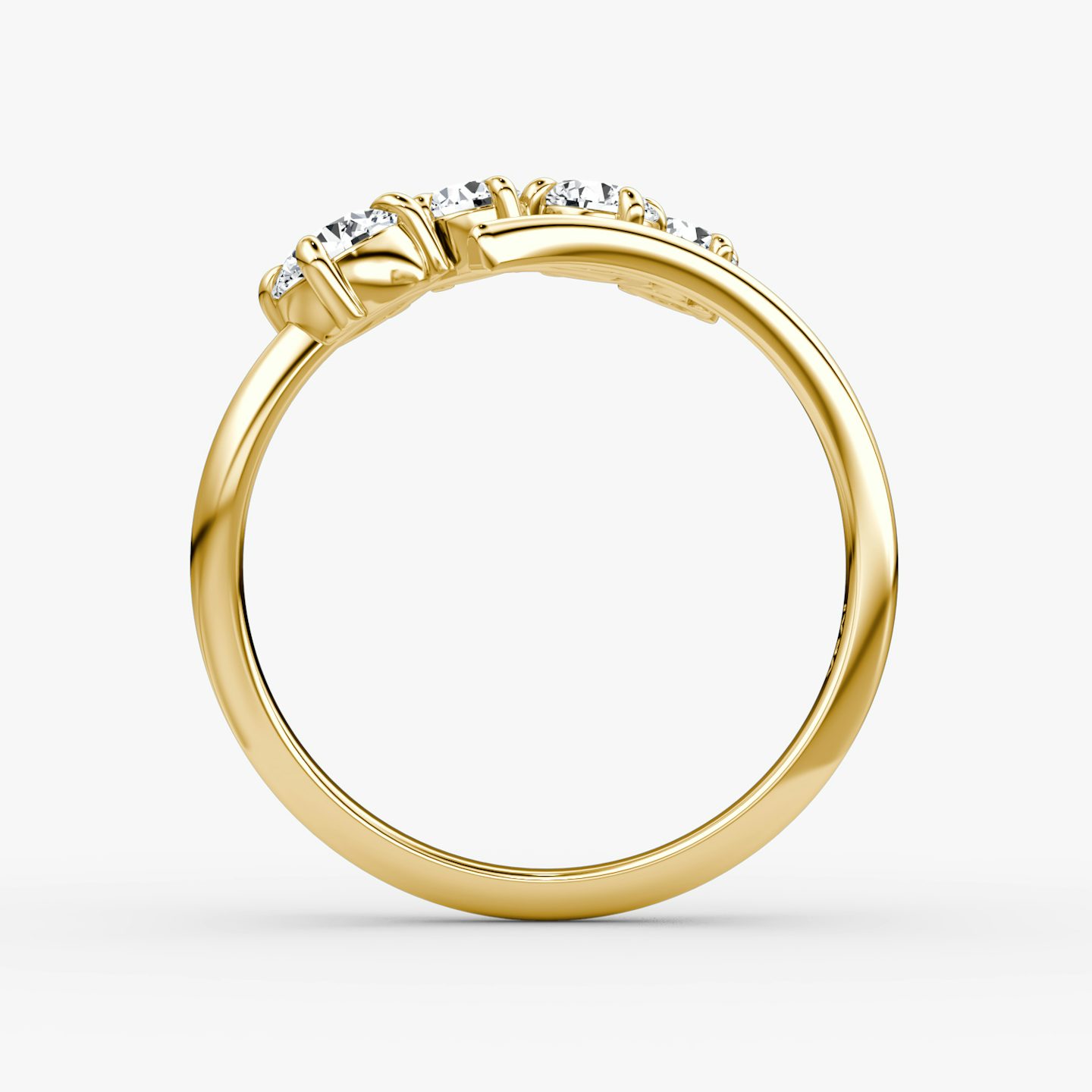 Bague Cosmos | Rond Brillant | 14k | Or jaune