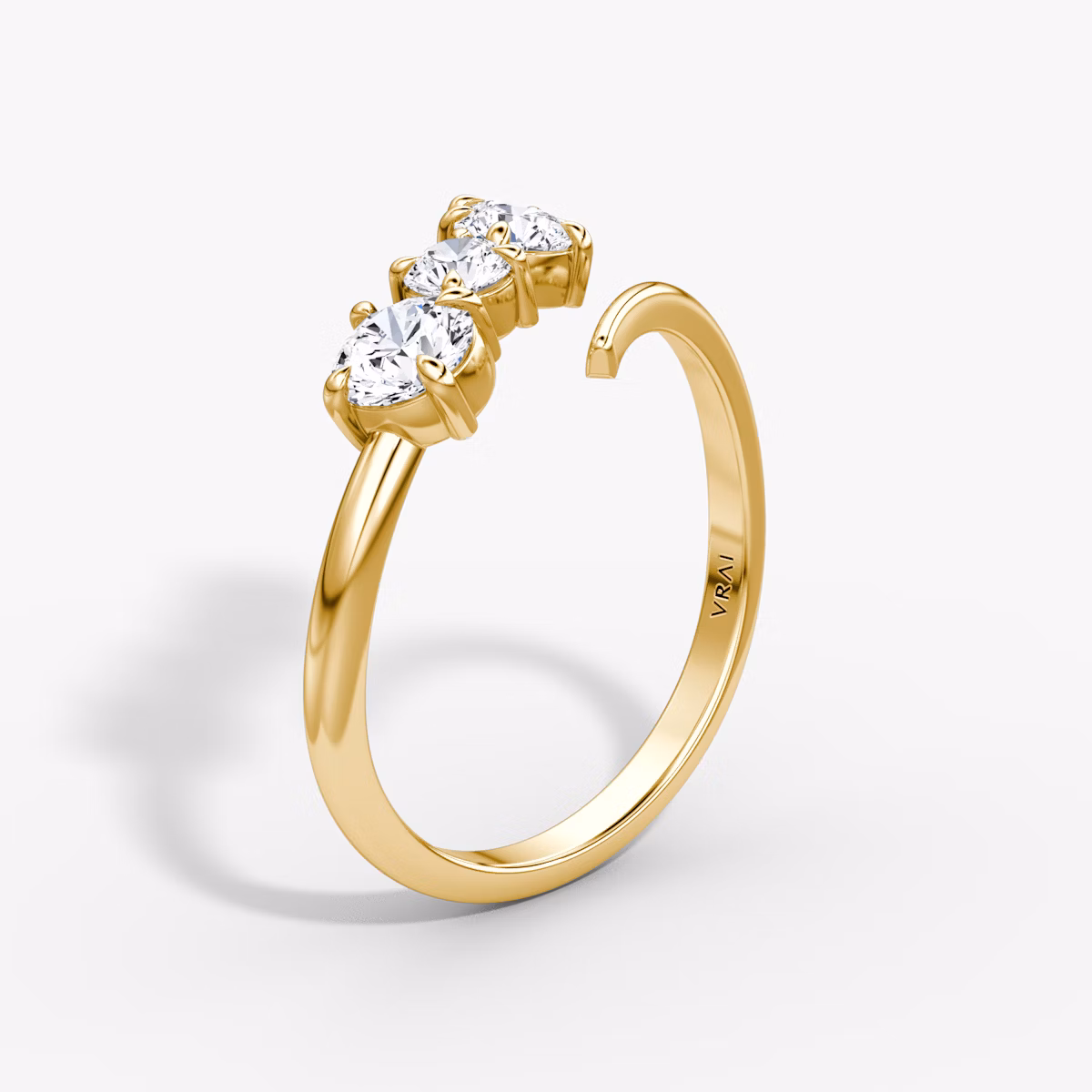 Bague Cosmos | Rond Brillant | 14k | Or jaune