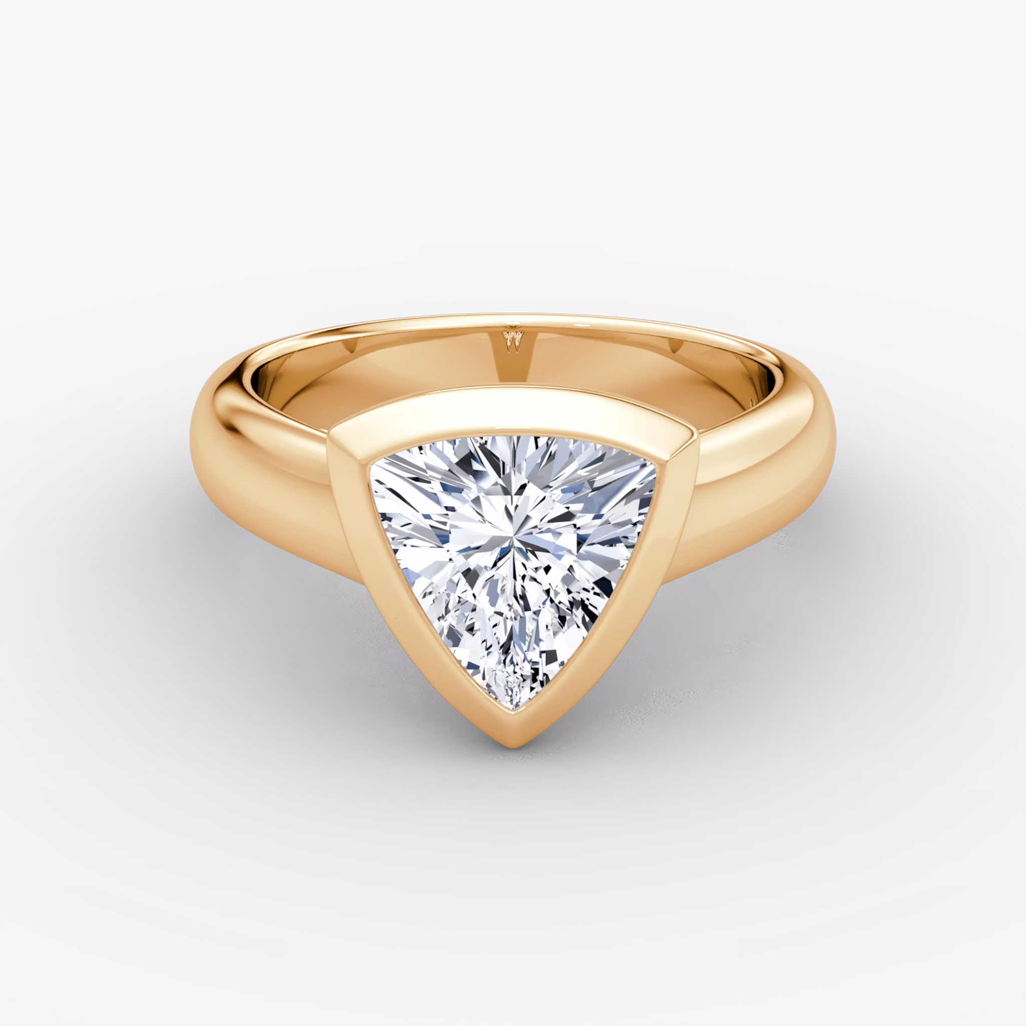 The Sculpture Bezel Trillion | Rose Gold