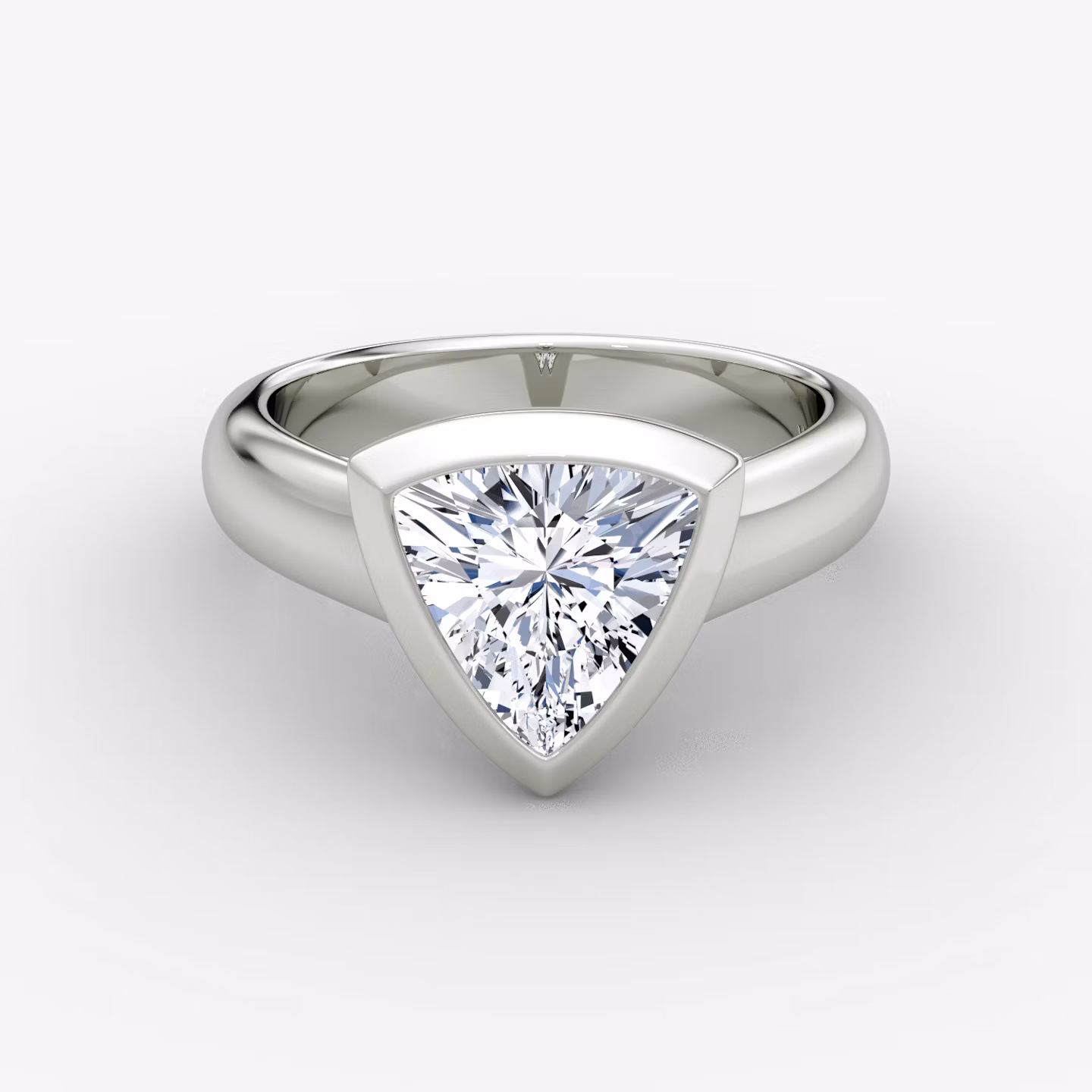 The Sculpture Bezel Trillion | Platinum