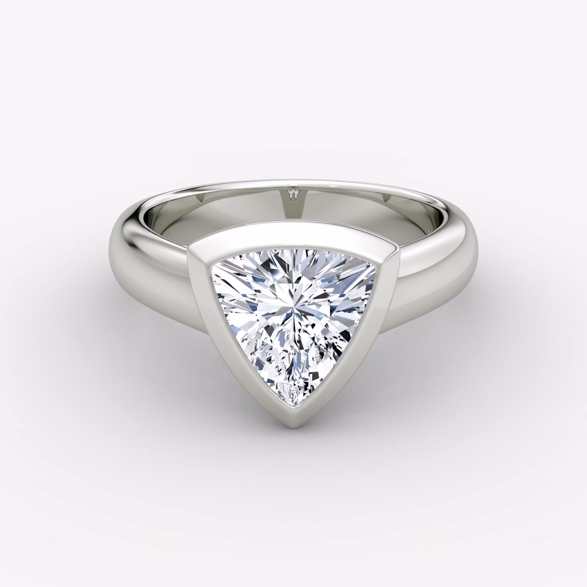 The Sculpture Bezel Trillion | Platinum