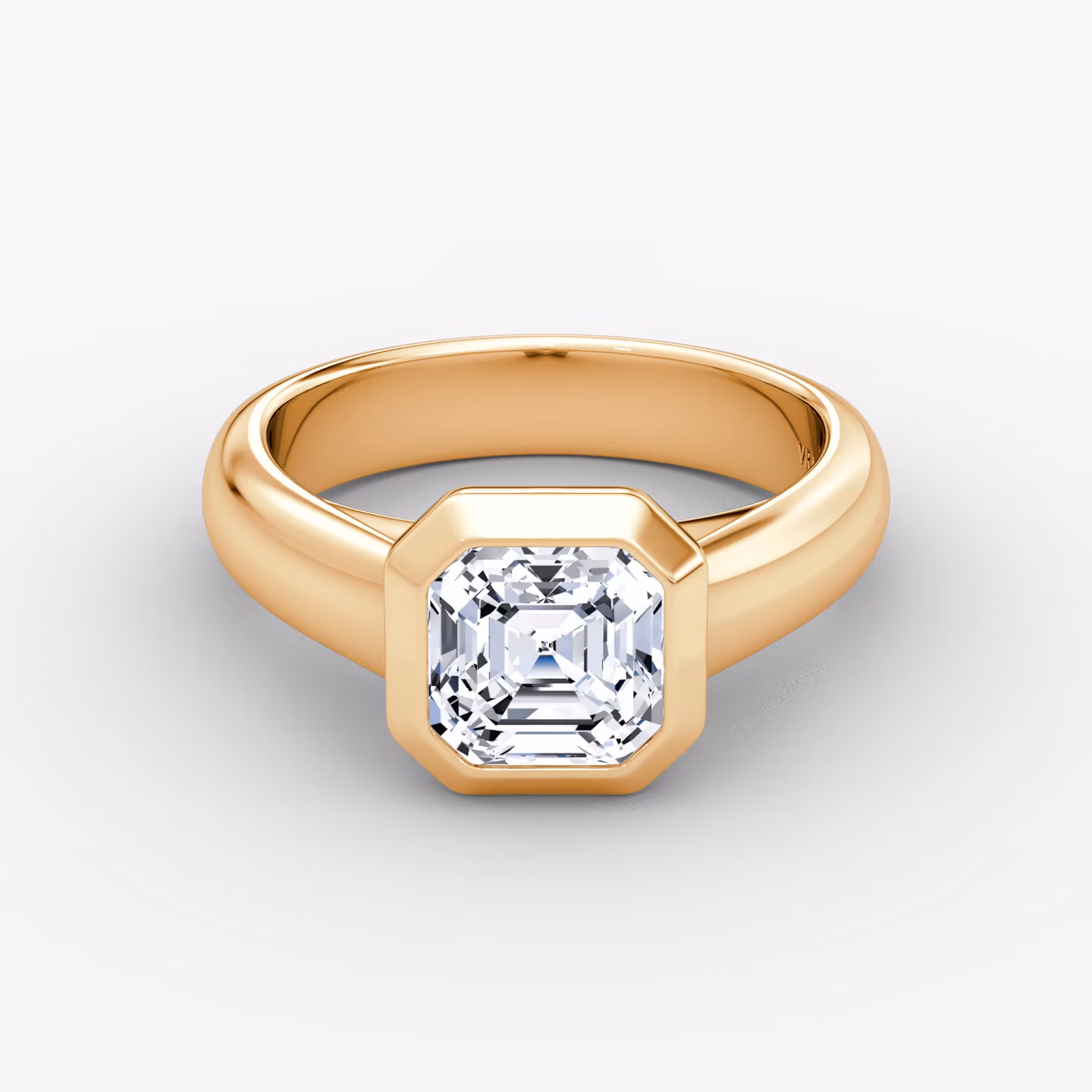 The Sculpture Bezel Asscher | Rose Gold