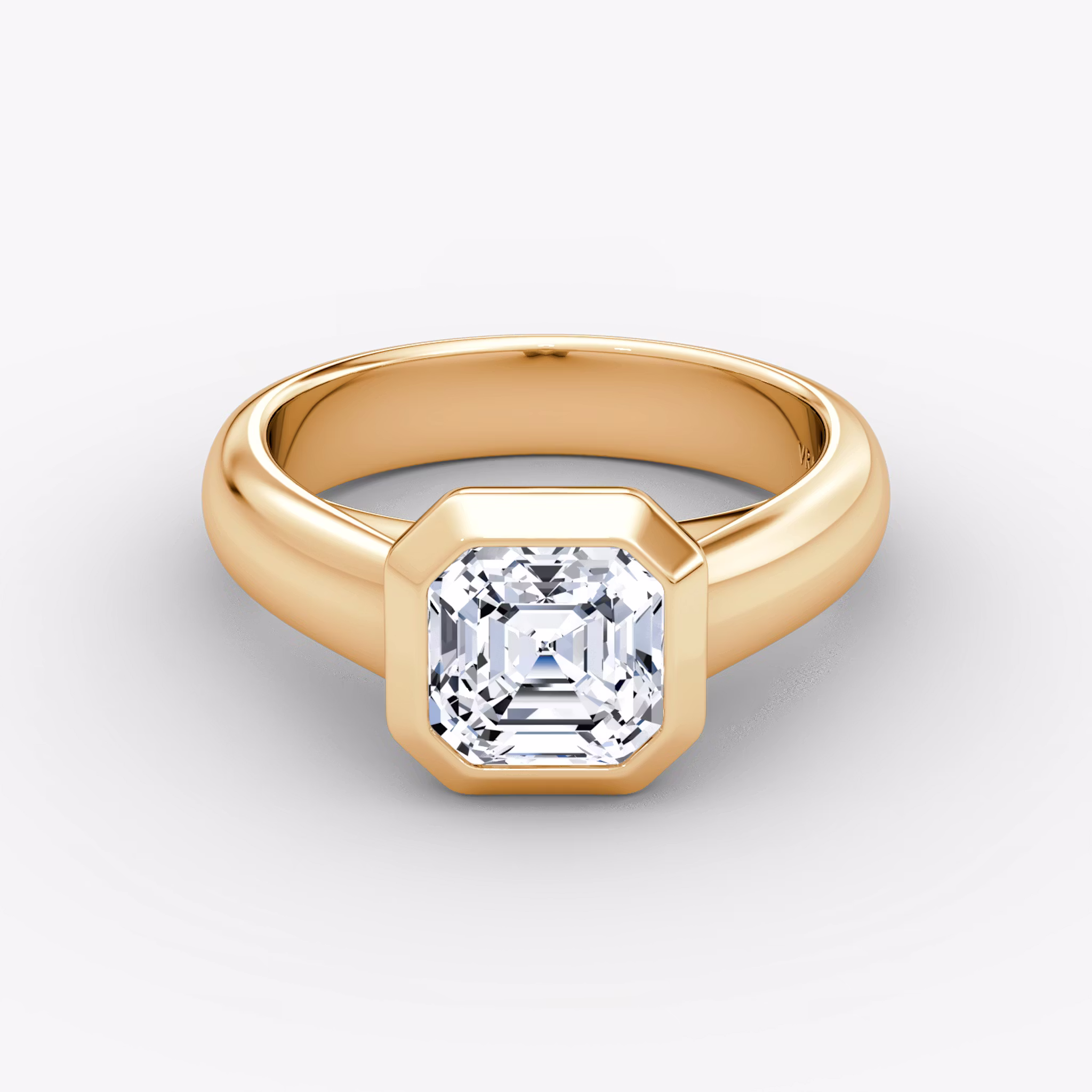 The Sculpture Bezel Asscher | Rose Gold