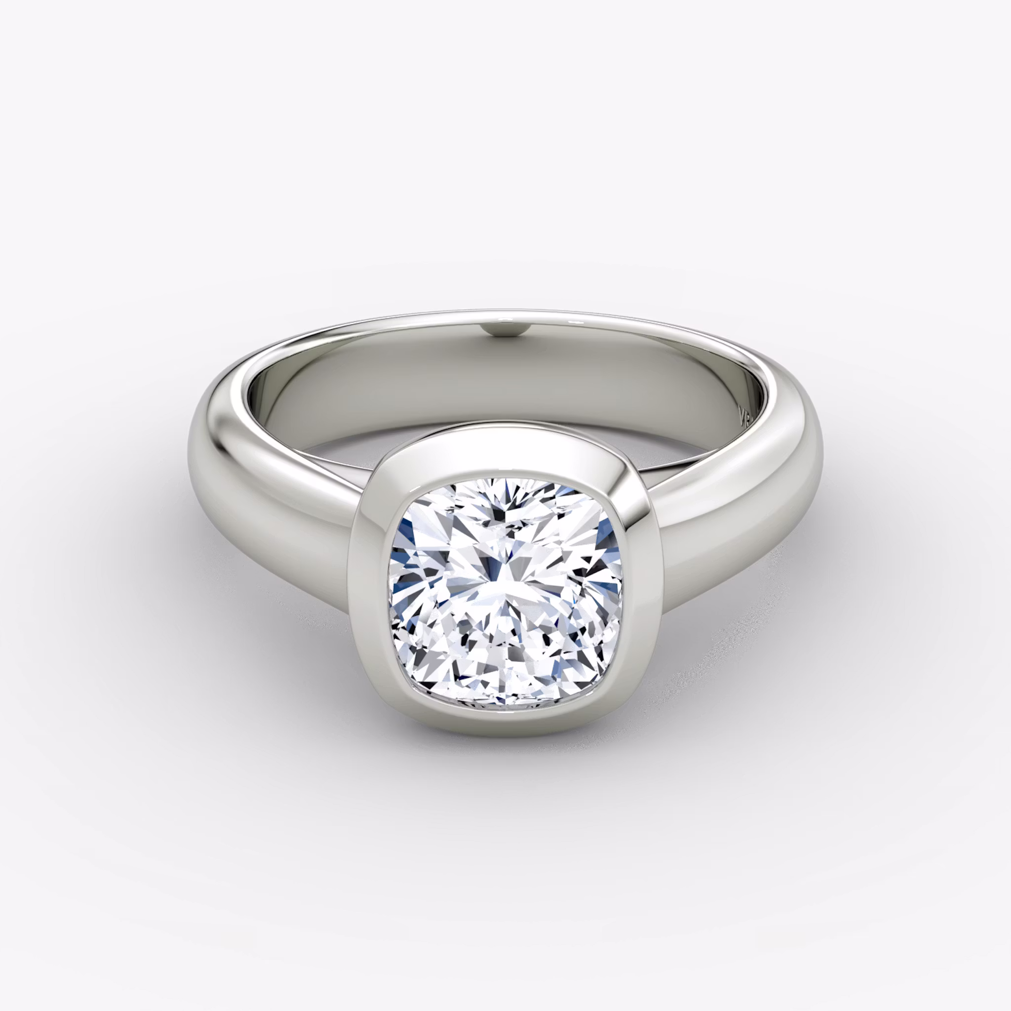 Sculpture Bezel Cushion | Platinum