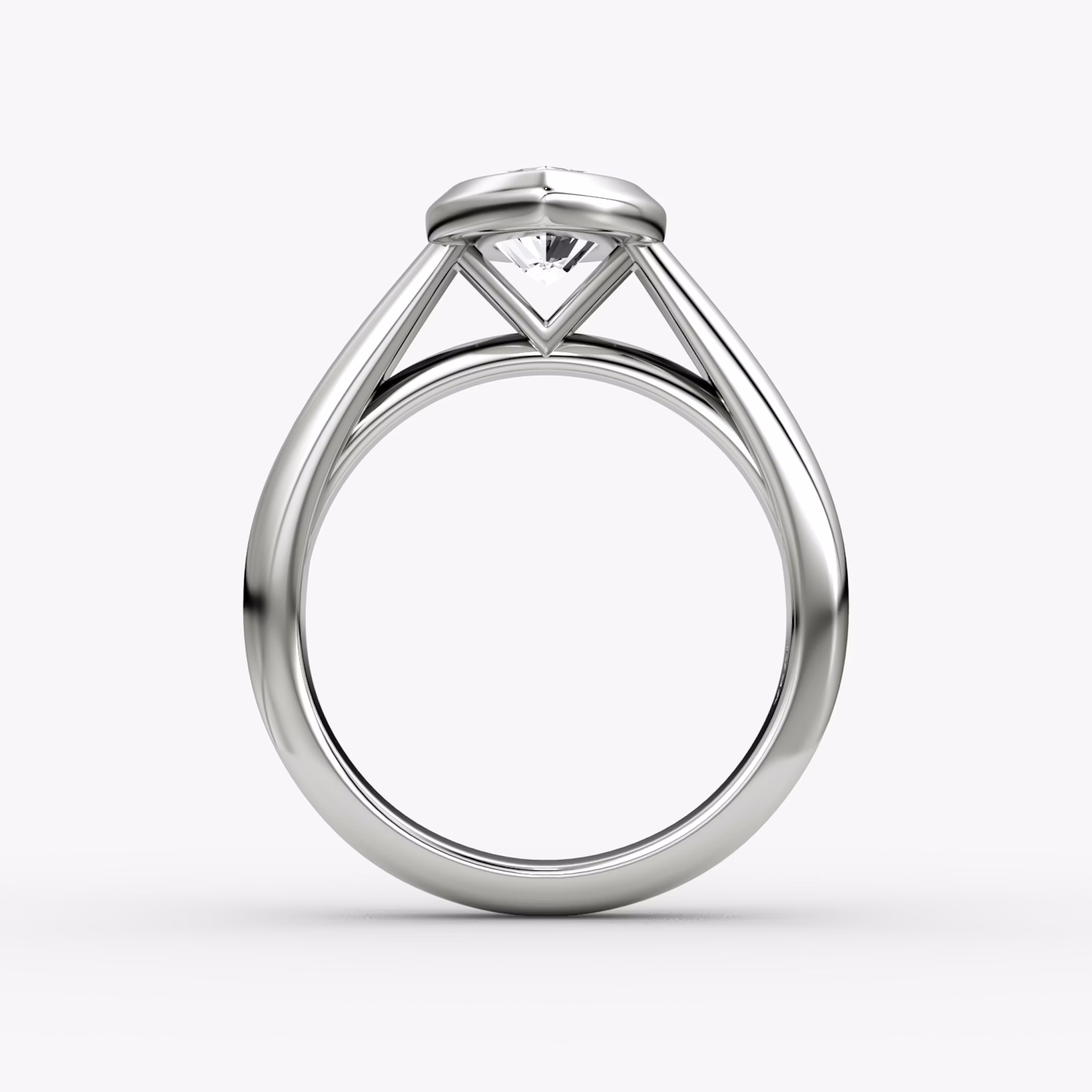 The Sculpture Bezel | Marquise | Platinum | bandAccent: Plain | diamondOrientation: vertical | caratWeight: other