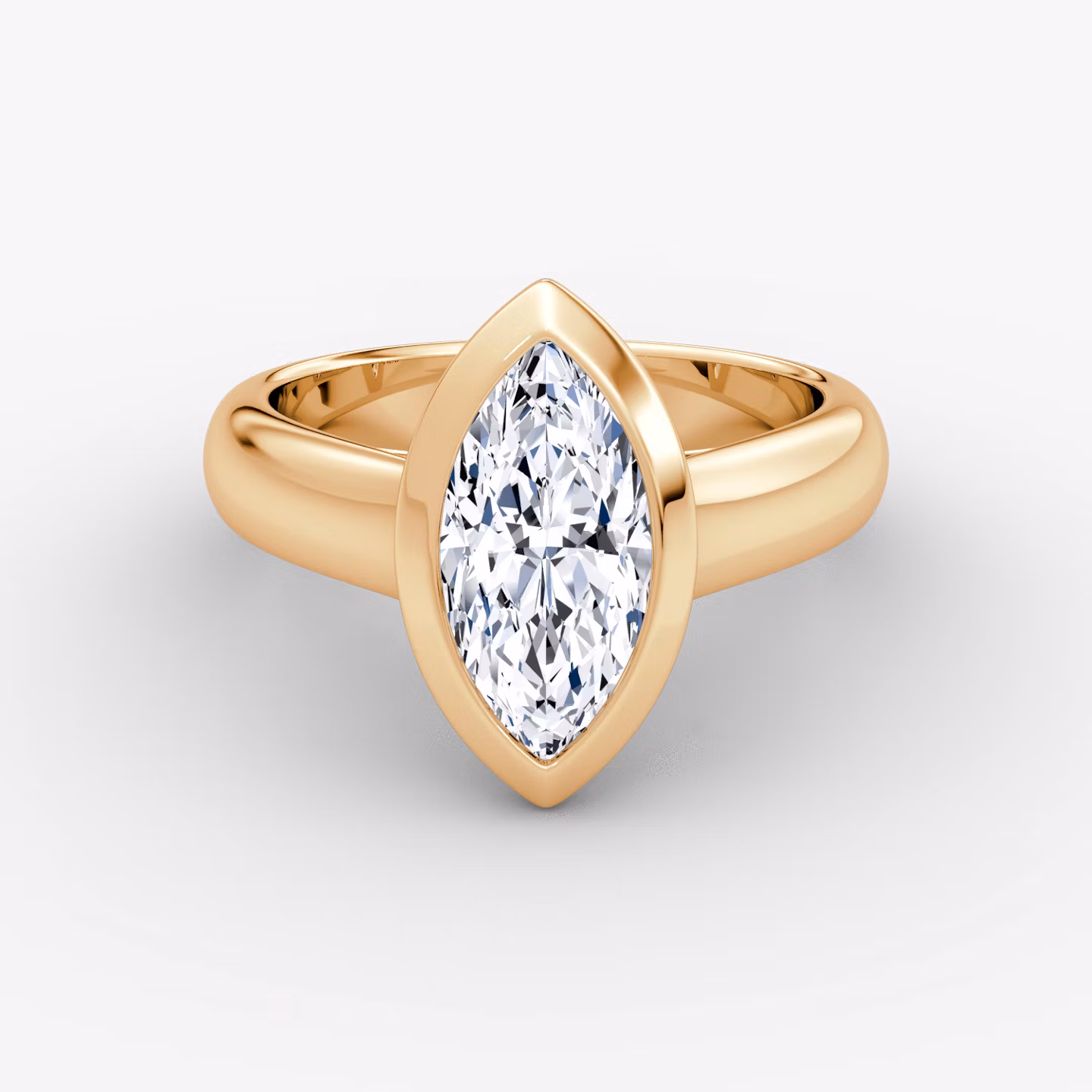 The Sculpture Bezel Marquise | Rose Gold