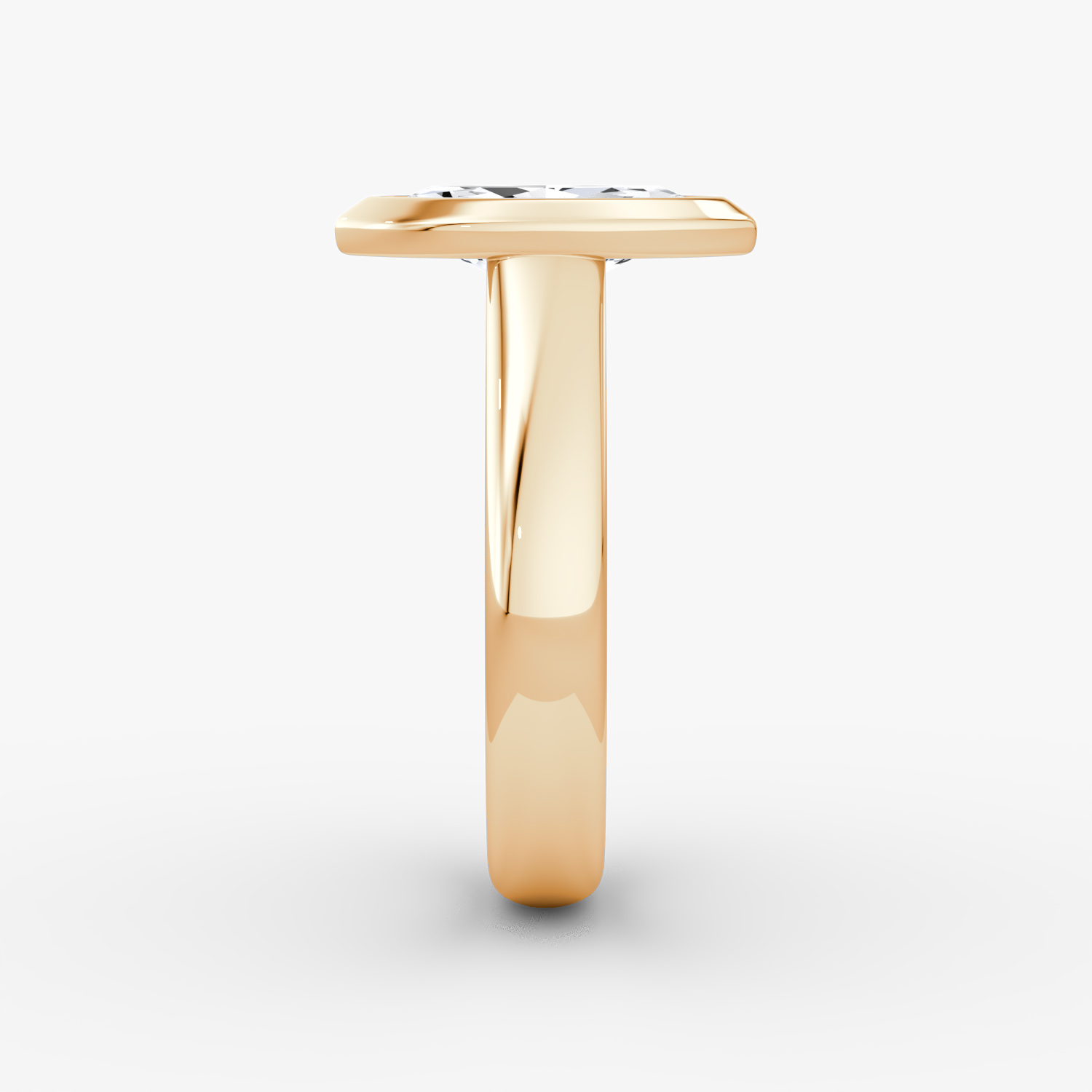 The Sculpture Bezel | Marquise | 14k | Rose Gold | bandAccent: Plain | diamondOrientation: vertical | caratWeight: other