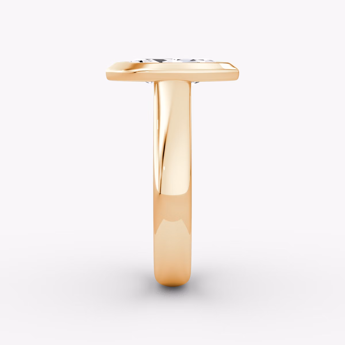 The Sculpture Bezel | Marquise | 14k | Rose Gold | bandAccent: Plain | diamondOrientation: vertical | caratWeight: other
