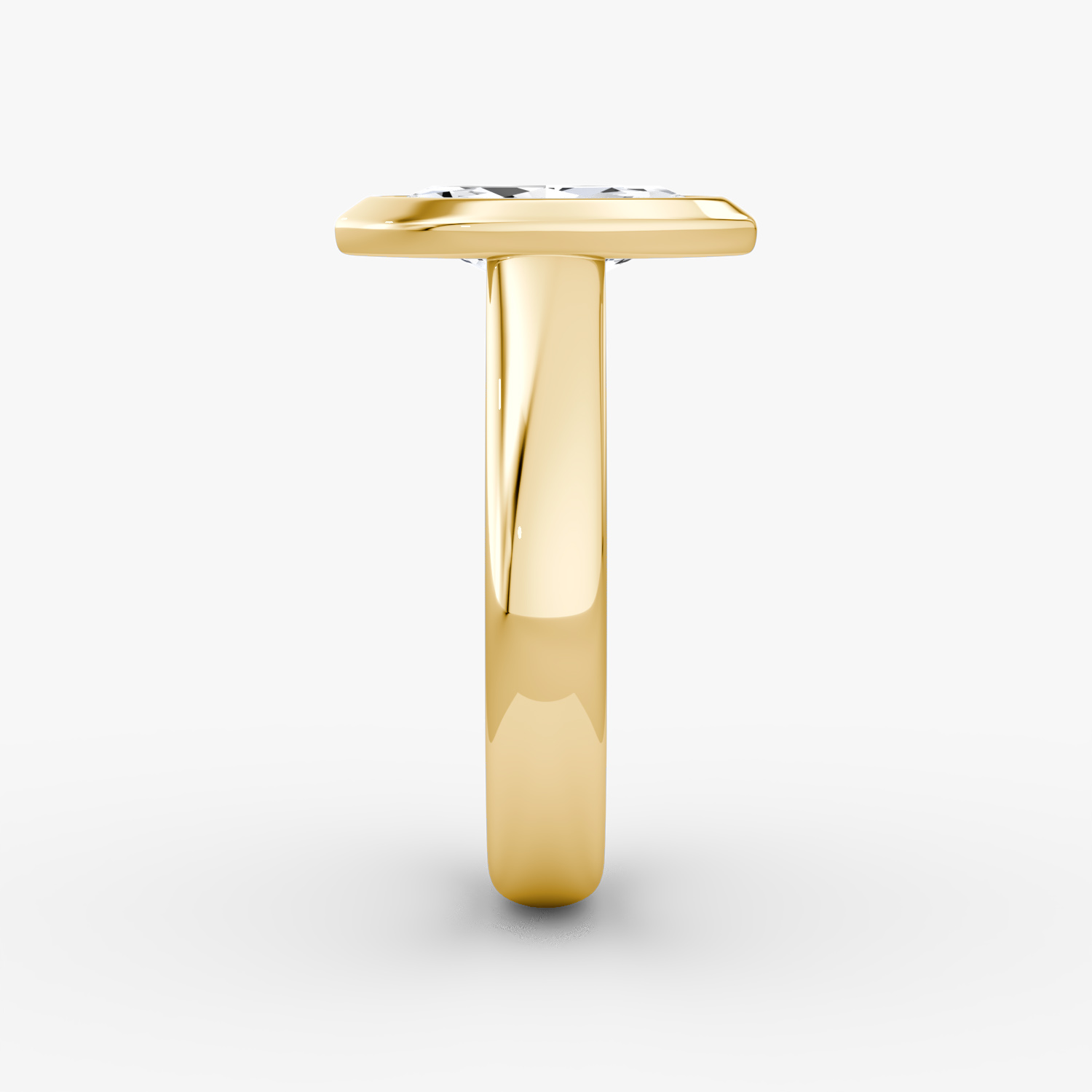 Anillo de compromiso Sculpture Bezel | Marquise | 18k | Oro amarillo | bandAccent: Simple | diamondOrientation: vertical | caratWeight: other