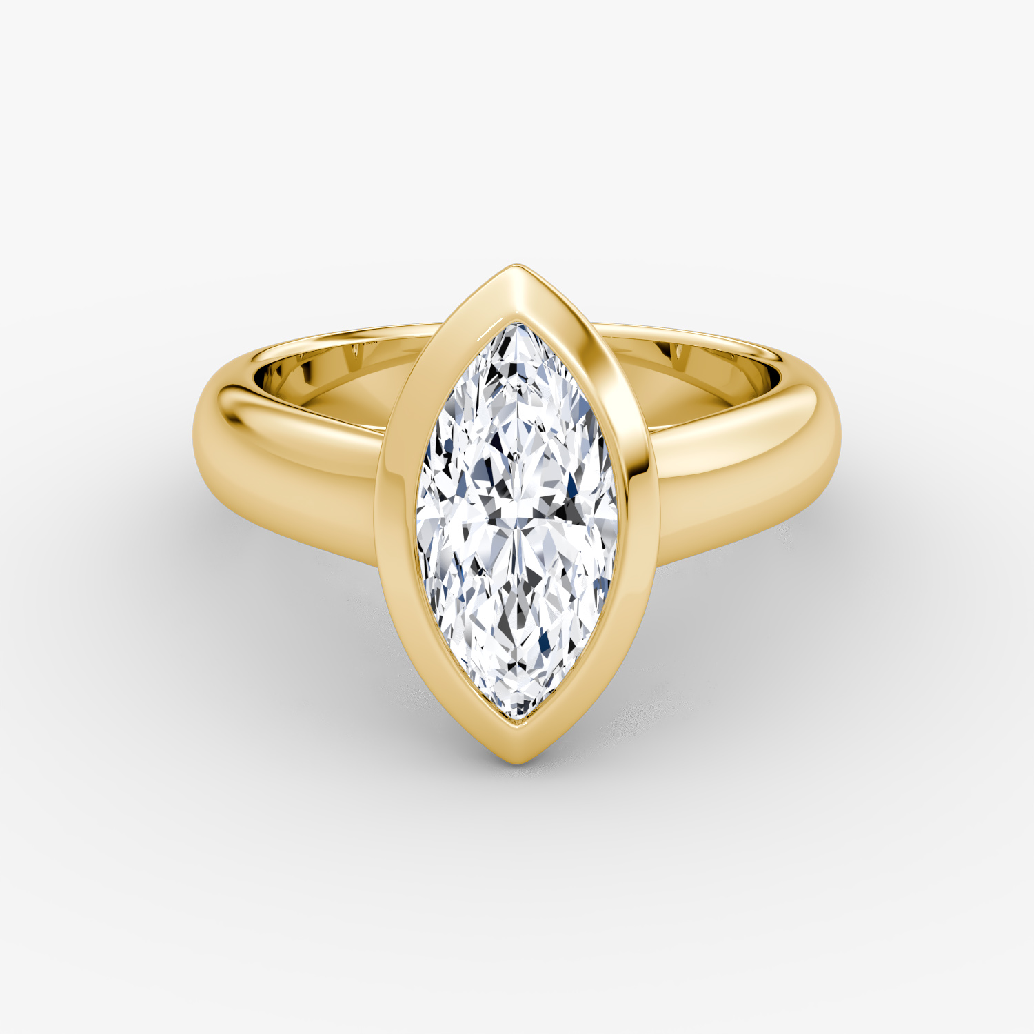 Sculpture Bezel Marquise | Yellow Gold